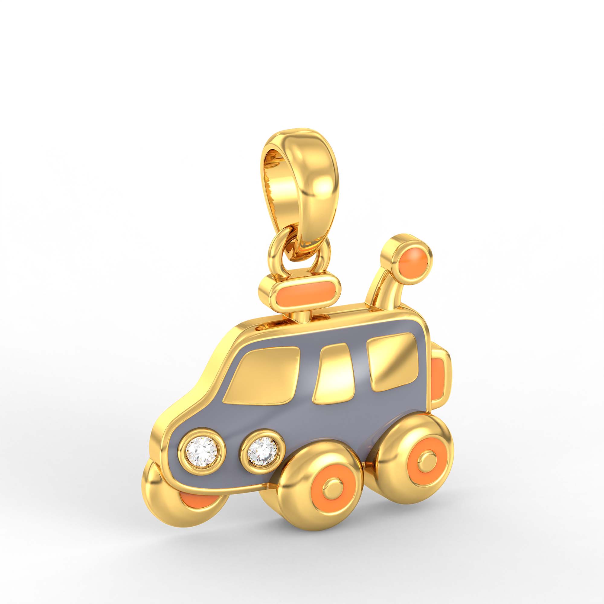 Kids Pendant in 22K Yellow Gold with Lab grown diamond thumbnail