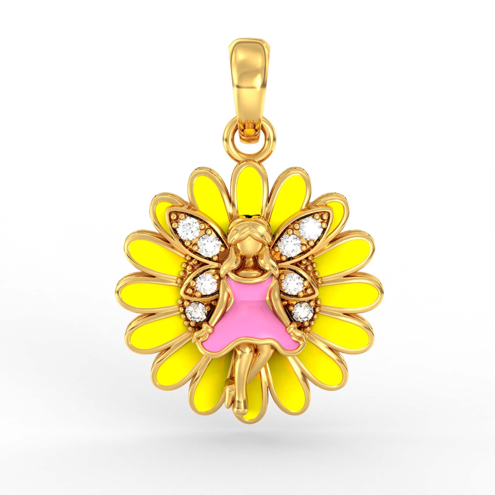 Kids Pendant in 22K Yellow Gold with Lab grown diamond thumbnail