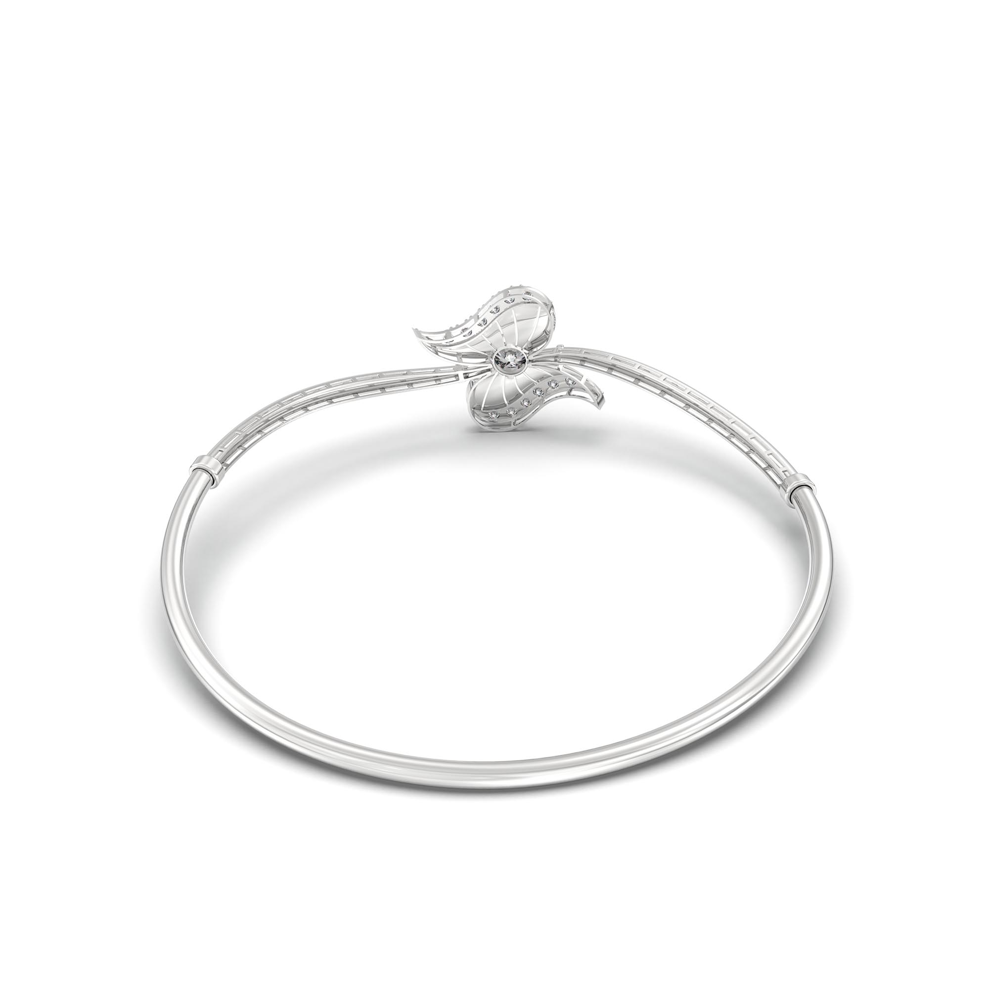 Diamond Bangle in 18K White Gold with Lab grown diamond thumbnail
