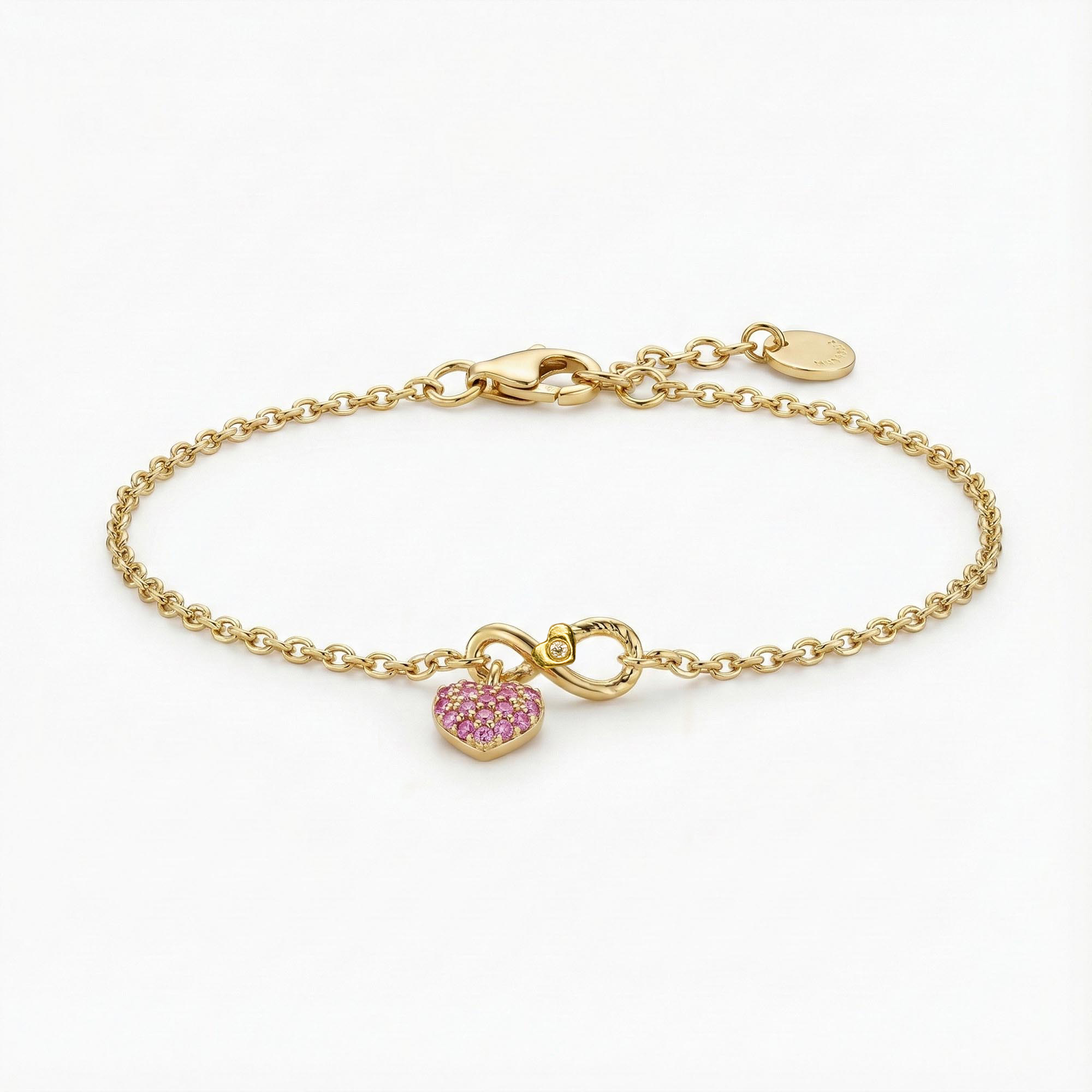 Gold-Plated Silver Bracelet with Stones (Design K2-96) thumbnail