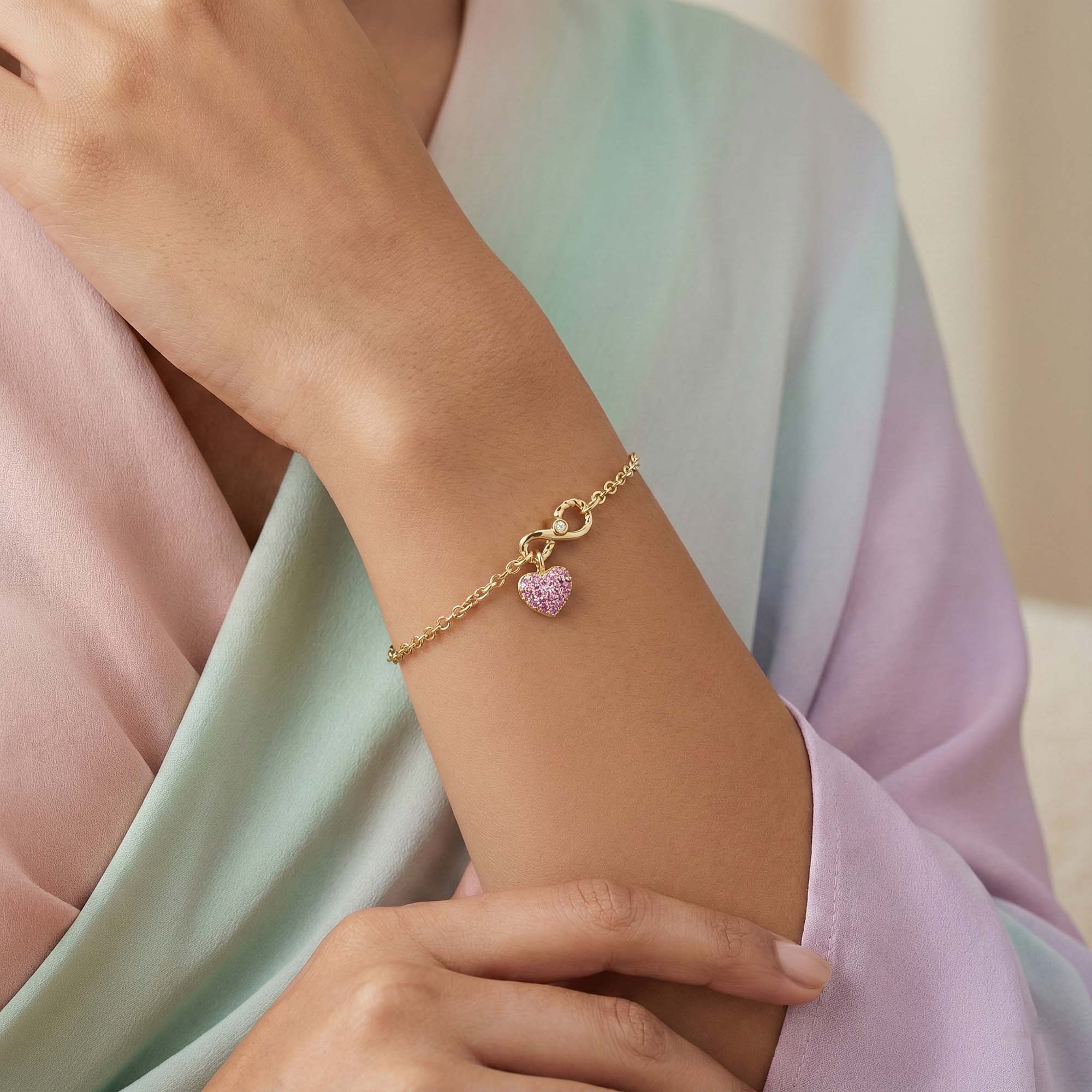 Gold-Plated Silver Bracelet with Stones (Design K2-96) thumbnail