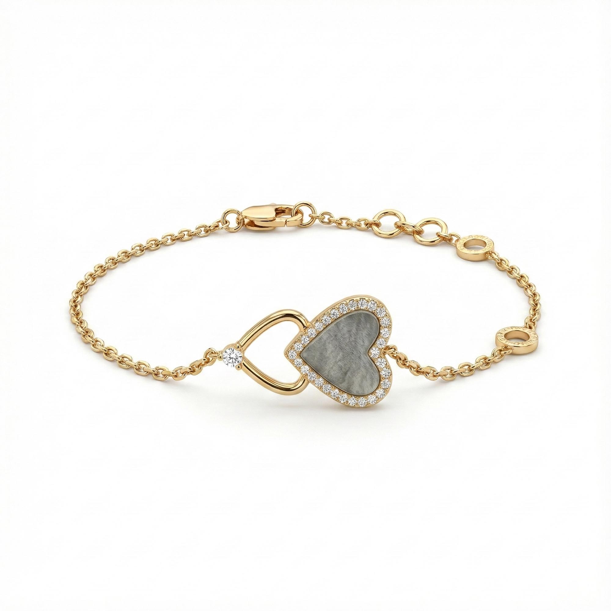 Gold-Plated Silver Bracelet with Stones (Design K2-103) thumbnail