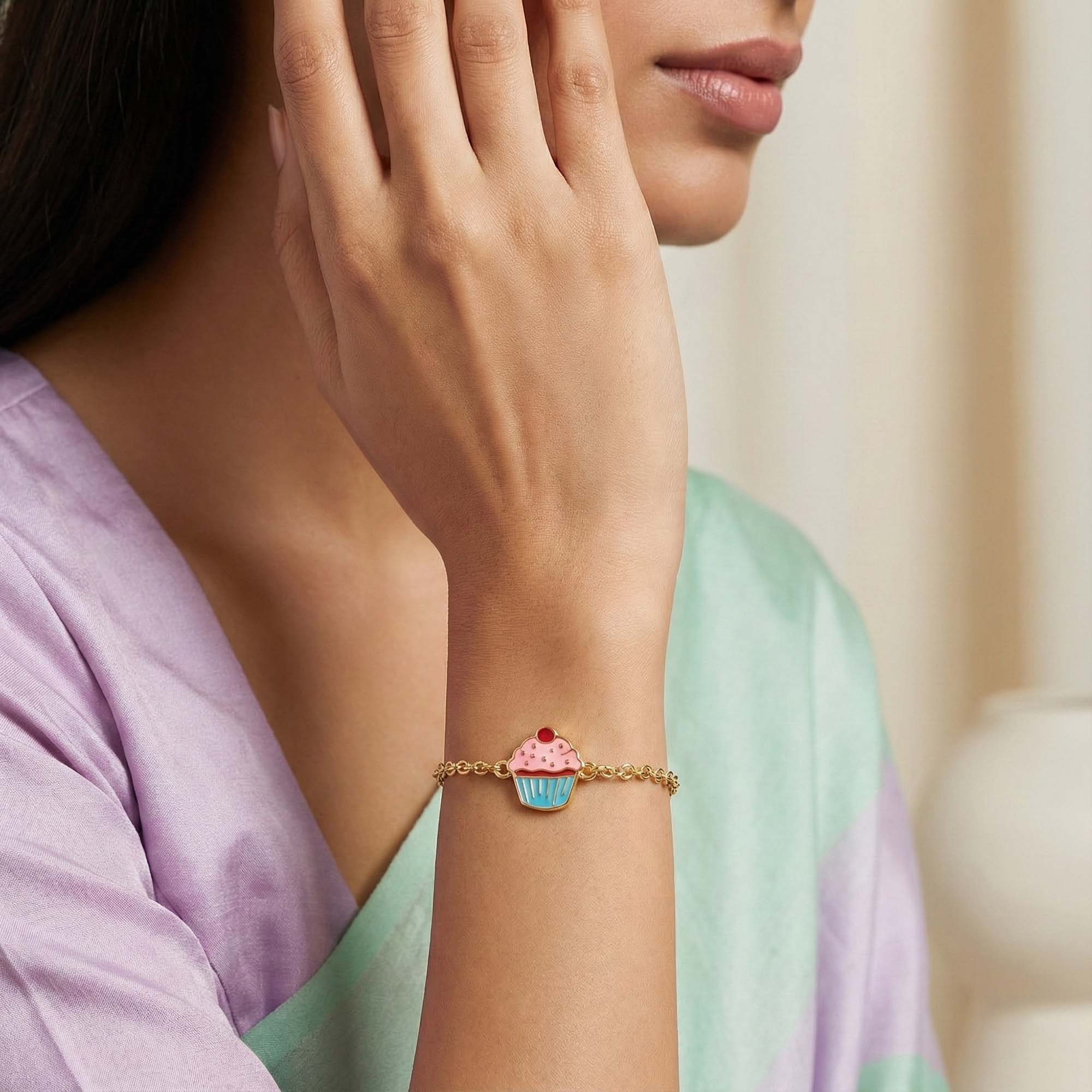 Gold-Plated Silver Bracelet with Stones (Design K2-108) thumbnail