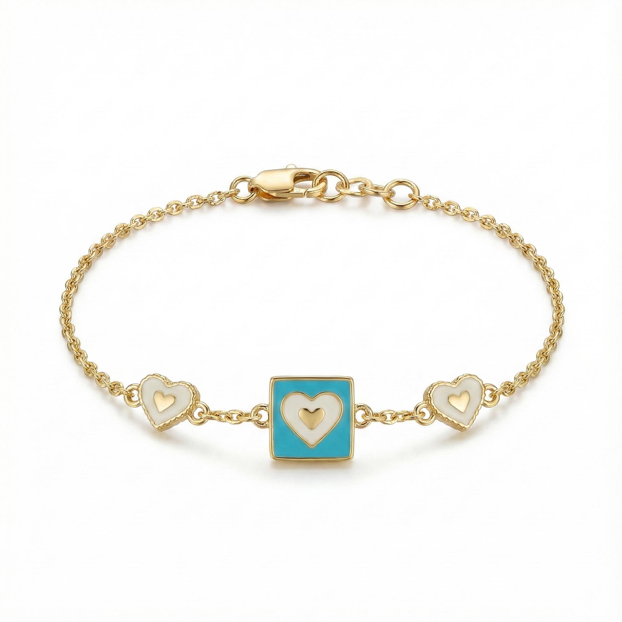 Gold-Plated Silver Bracelet with Stones (Design K2-116) thumbnail