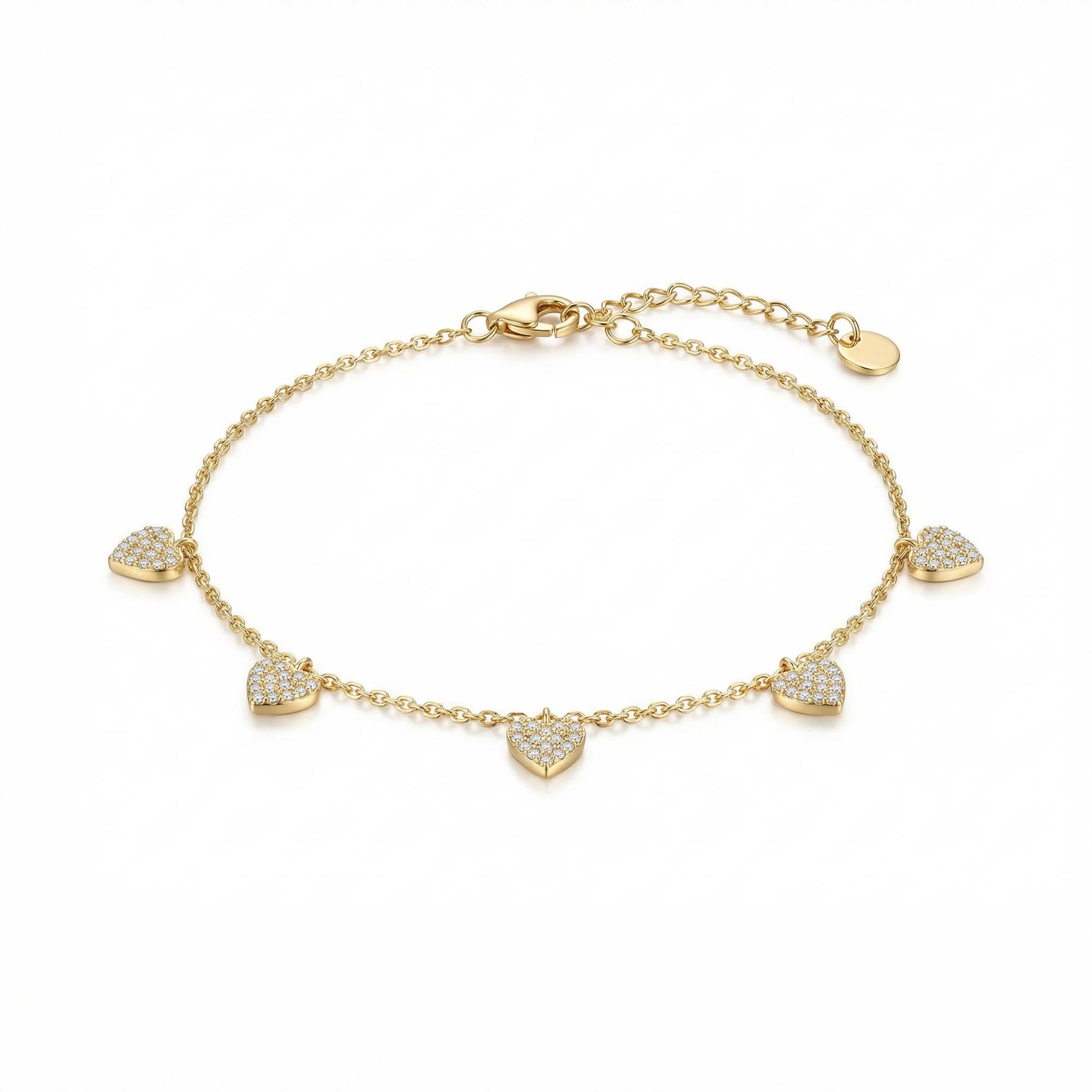 Gold-Plated Silver Bracelet with Stones (Design K2-128) thumbnail