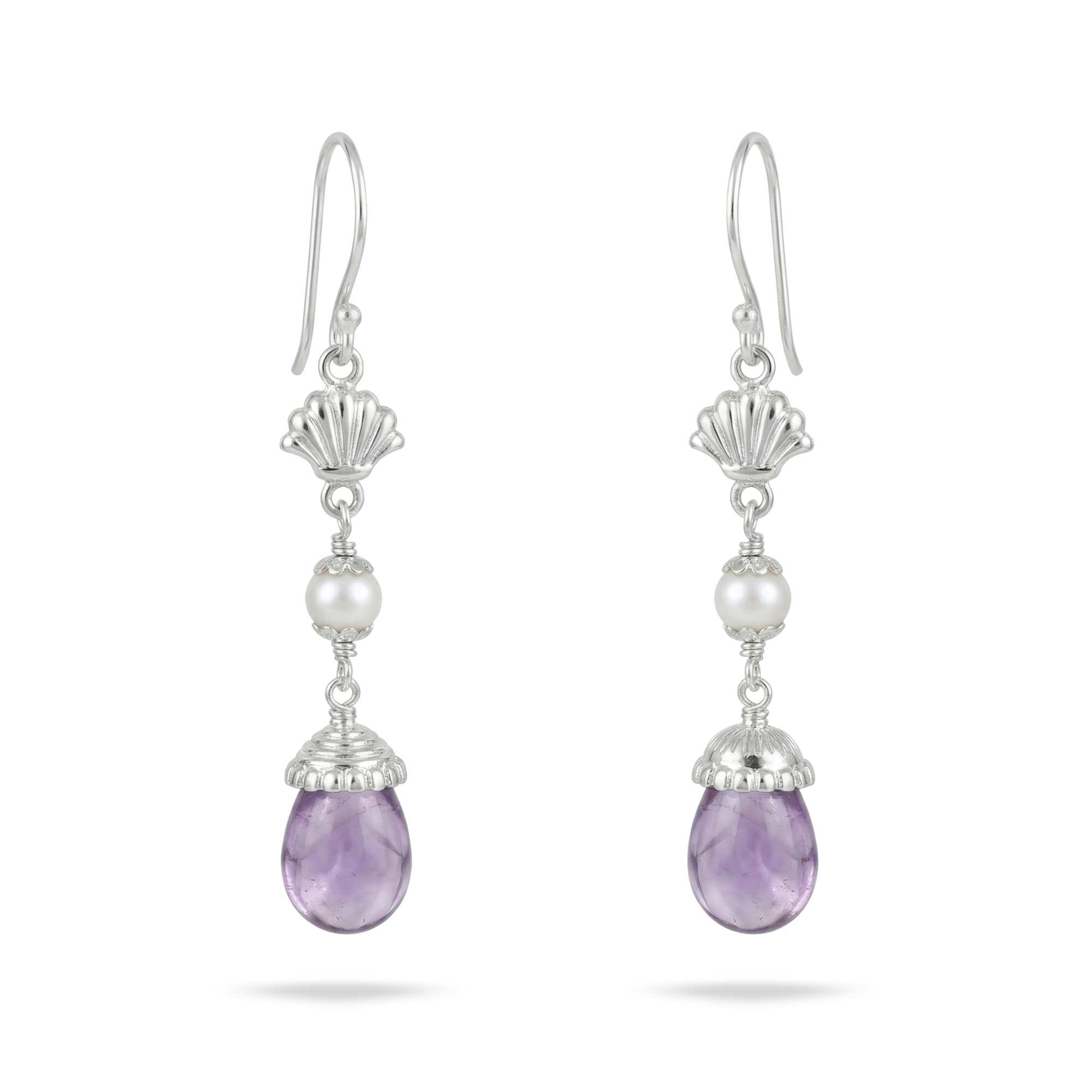 Silver Earing with Amethyst – Earrings thumbnail
