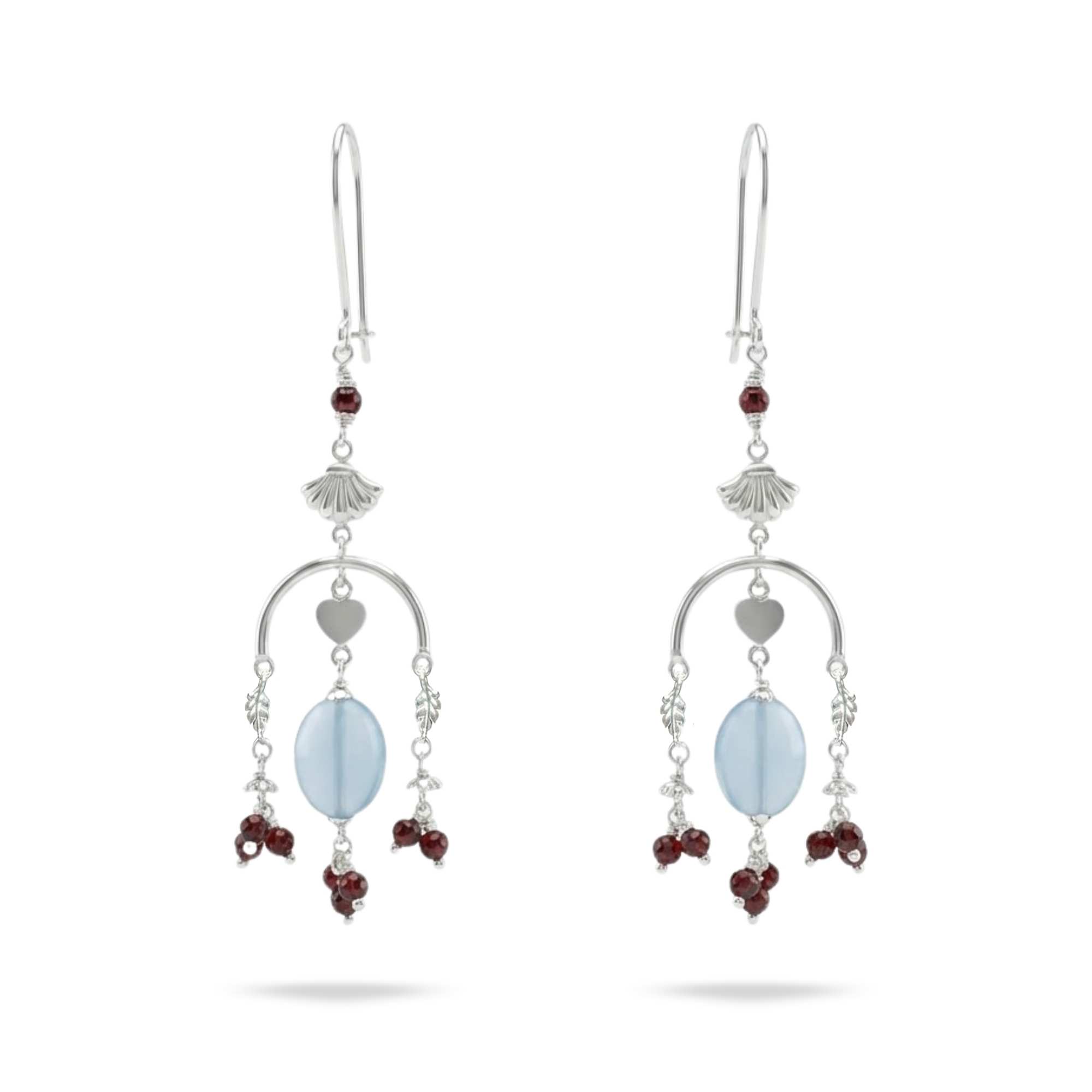 Silver Earing with Agate – Earrings (Design K4-19) thumbnail
