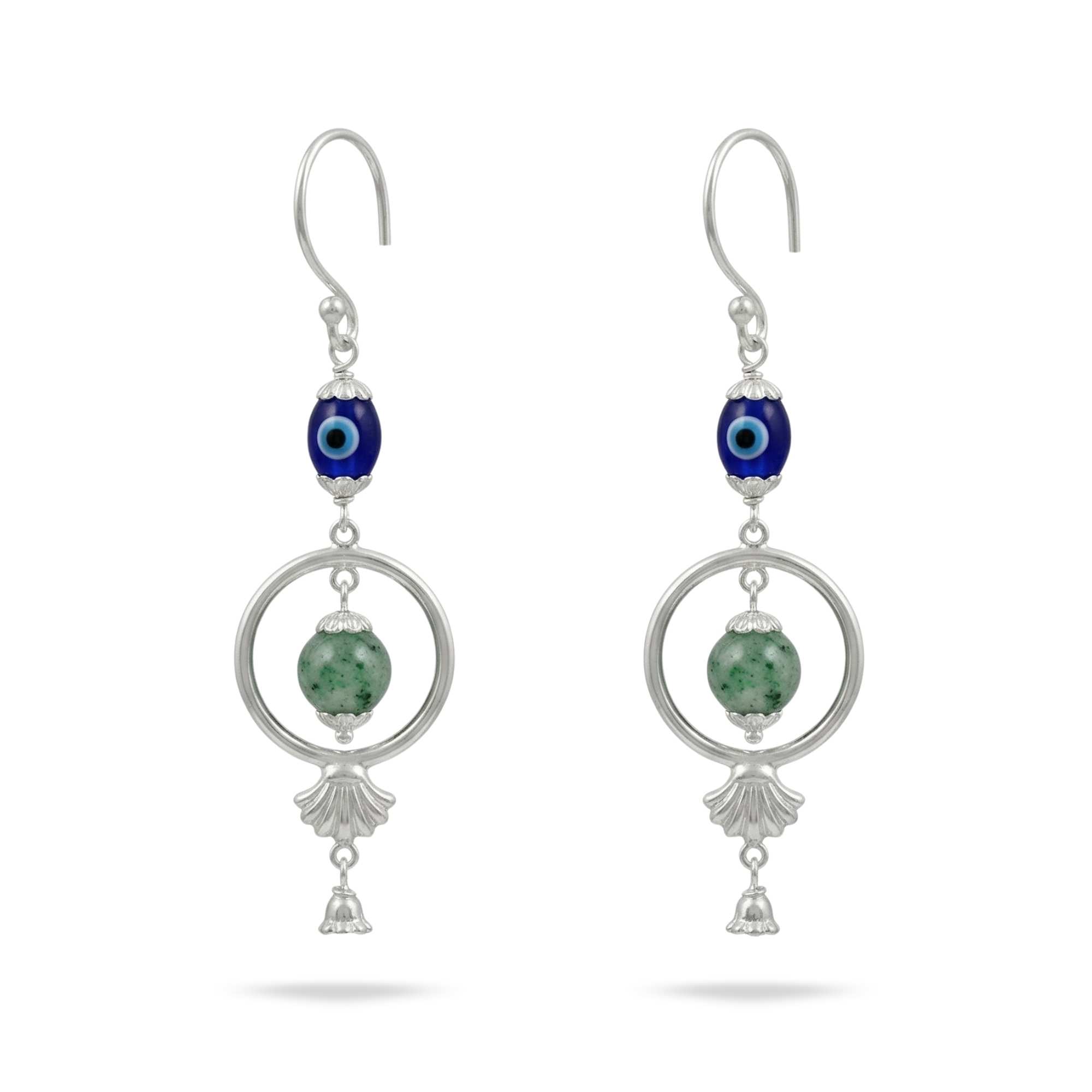 Silver Earing with Strawberry and Evil Eye – Earrings thumbnail