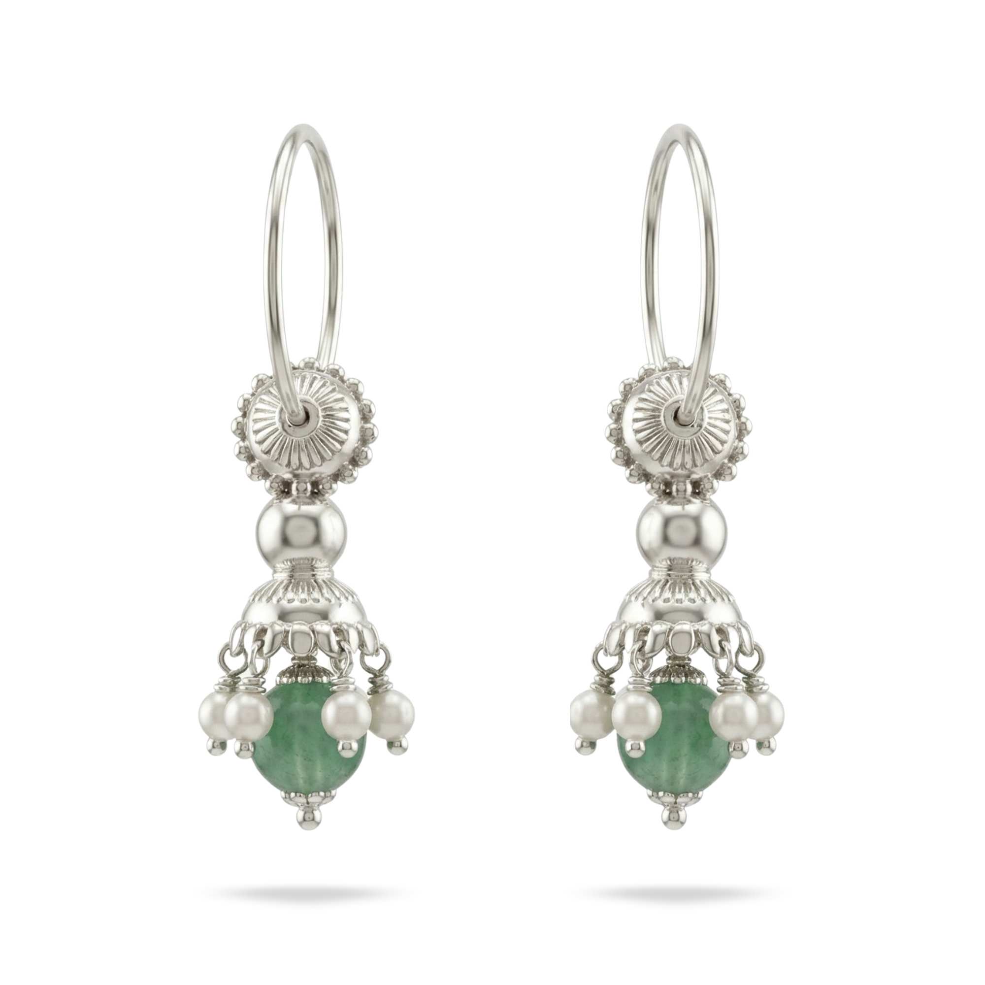 Silver Earing with Strawberry and Freshwater Pearl – Earrings thumbnail