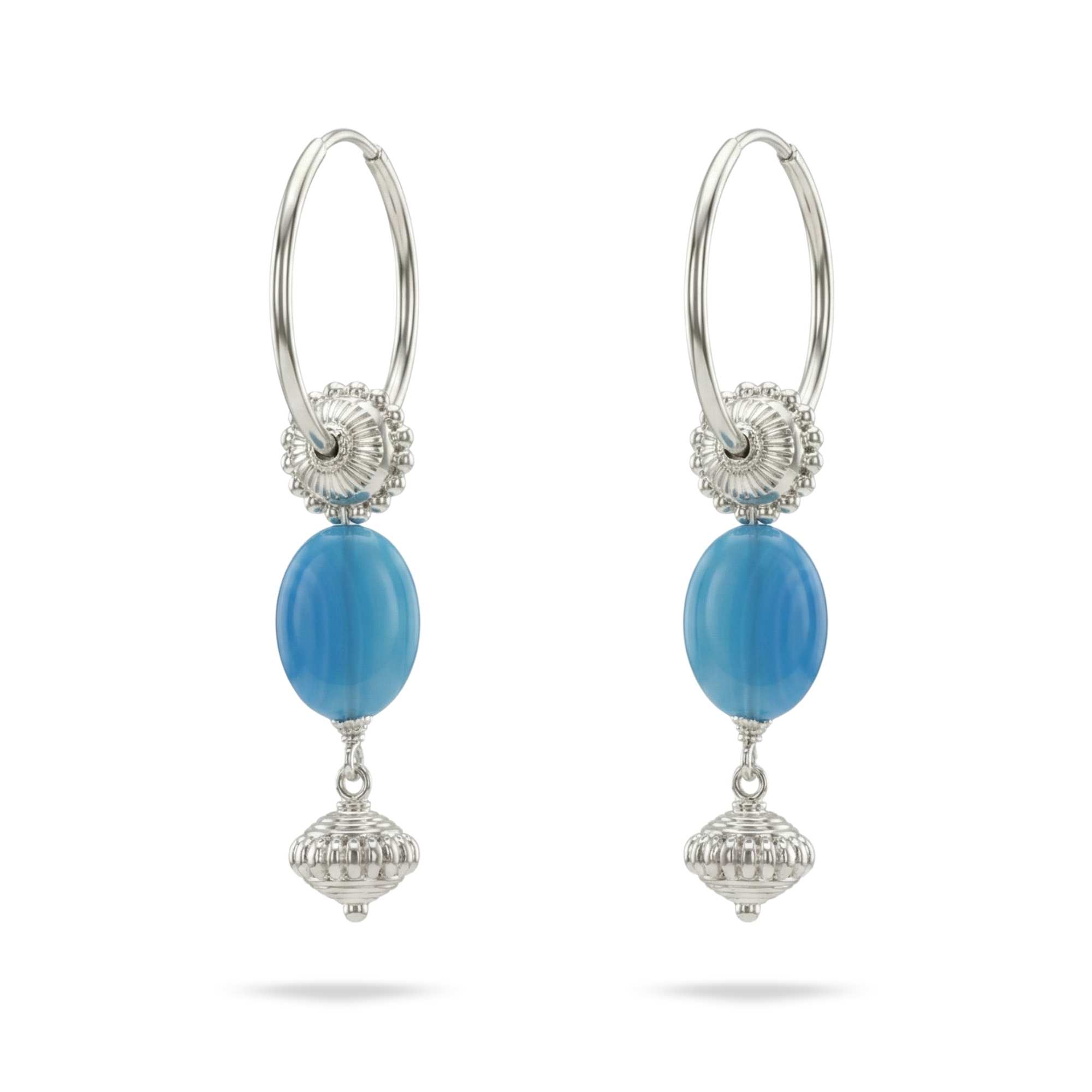 Silver Earing with Agate – Earrings (Design K4-43) thumbnail