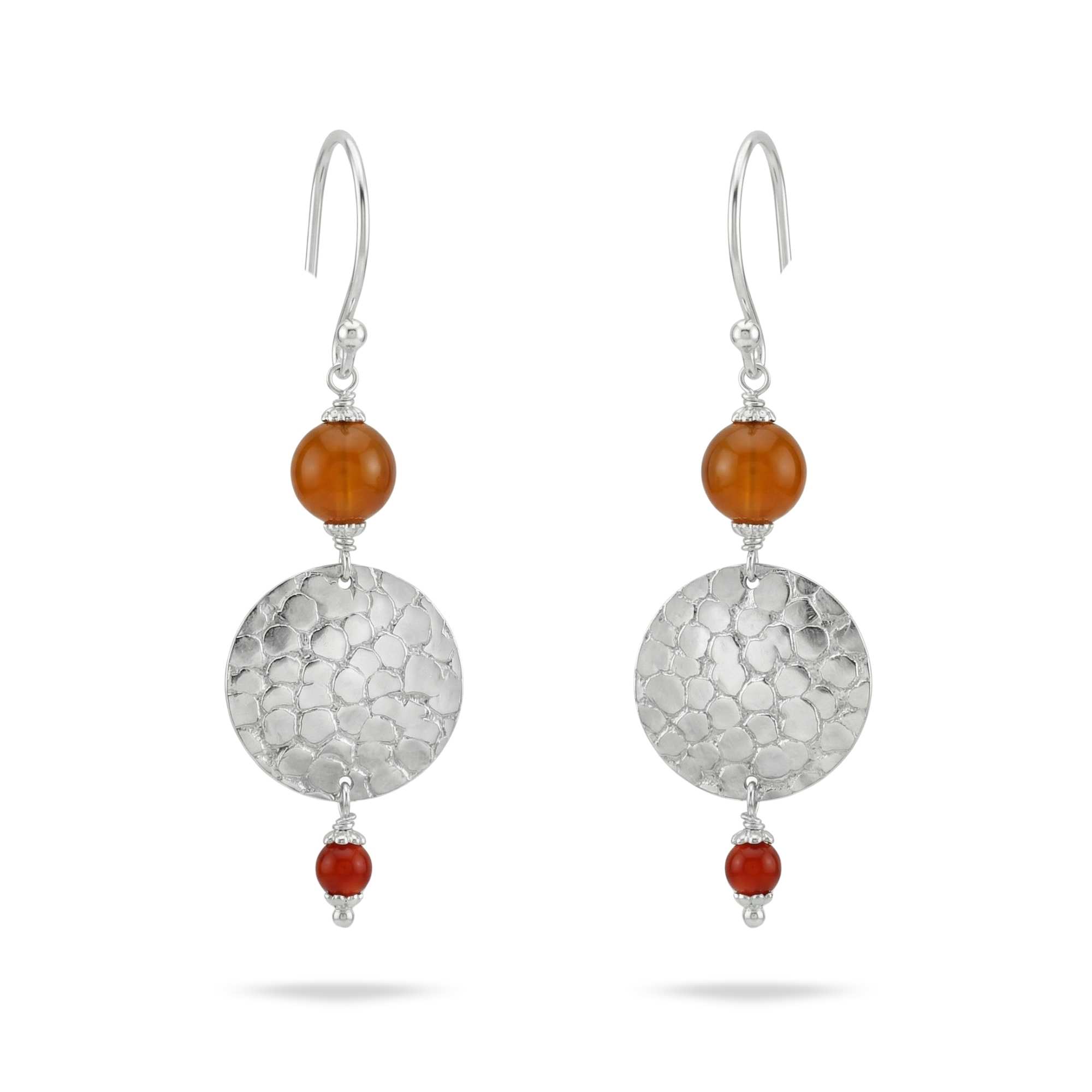 Silver Earing with Coral and Aqeeq – Earrings (Design K4-75) thumbnail