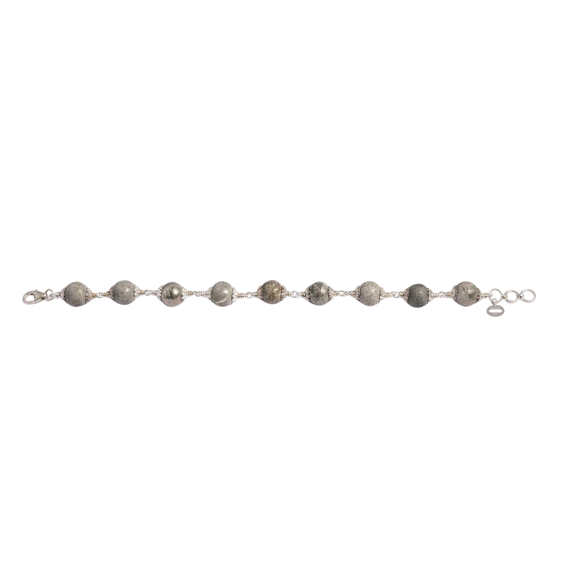 Amethyst Oval Beads with Handmade Bracelet in Silver (Design K4-243) thumbnail