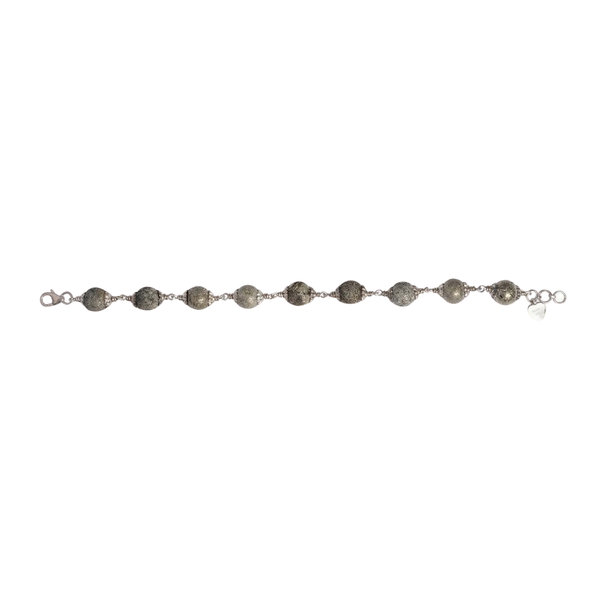 Amethyst Oval Beads with Handmade Bracelet in Silver (Design K4-244) thumbnail