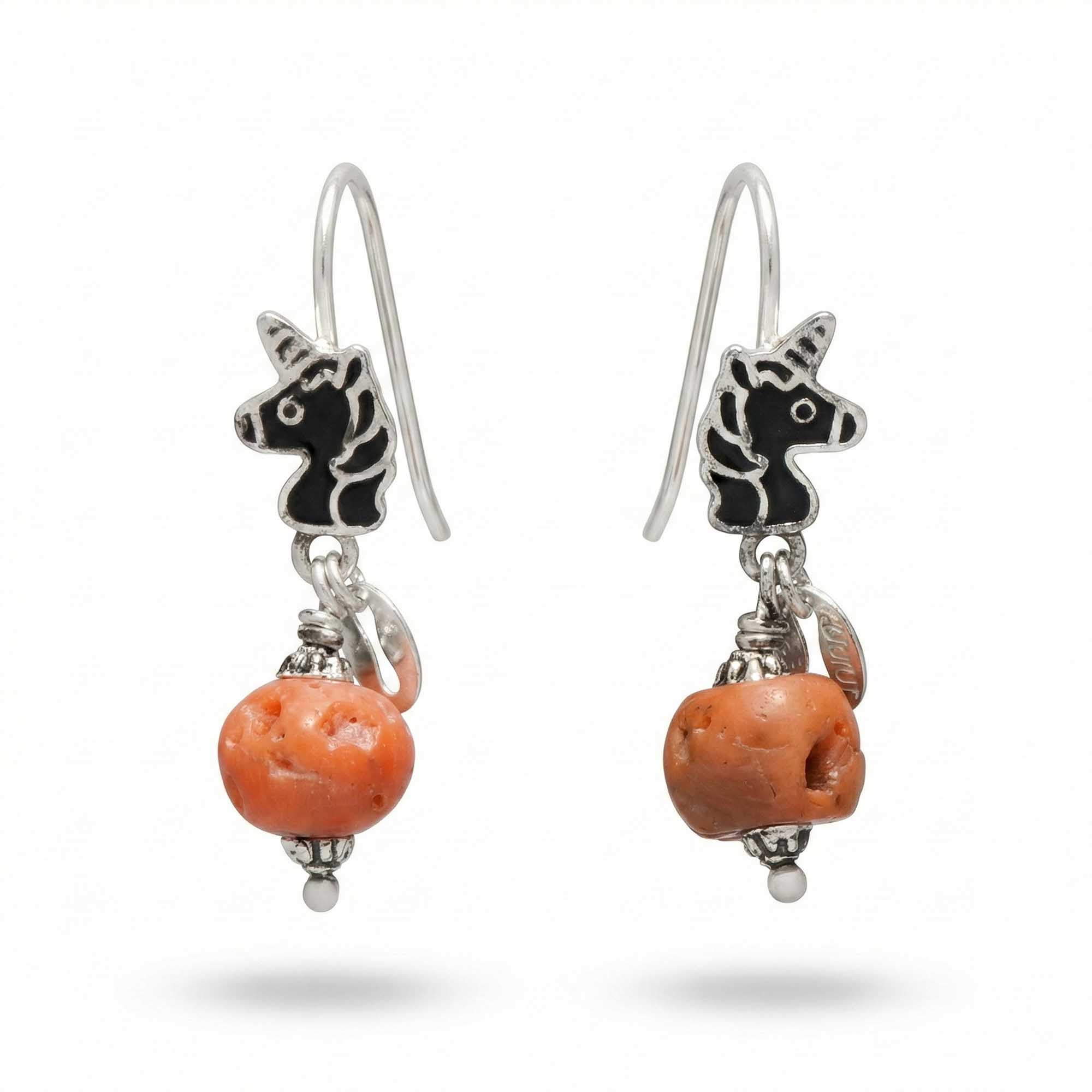 Silver Earrings with Coral (Design K5-64) thumbnail