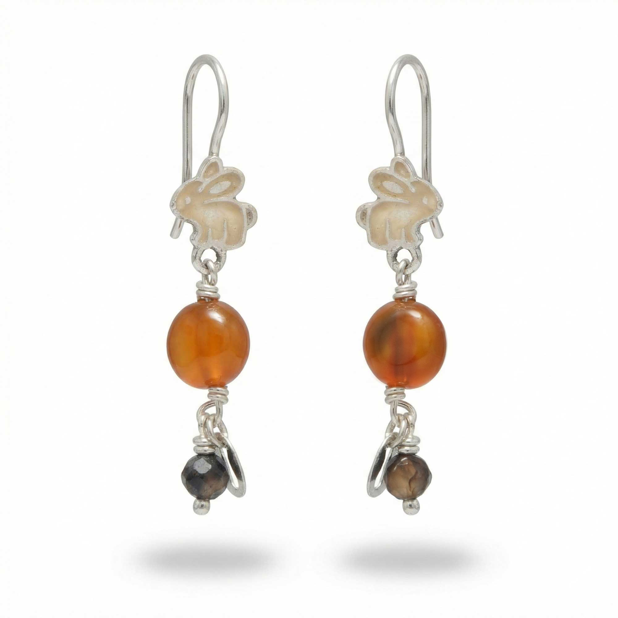 Silver Earrings with Aqeeq (Design K5-74) thumbnail