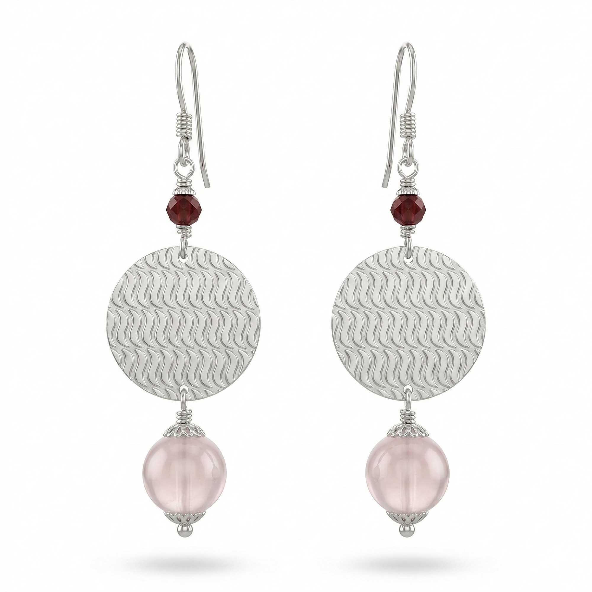 Silver Earrings with Natural Stones (Design K5-110) thumbnail