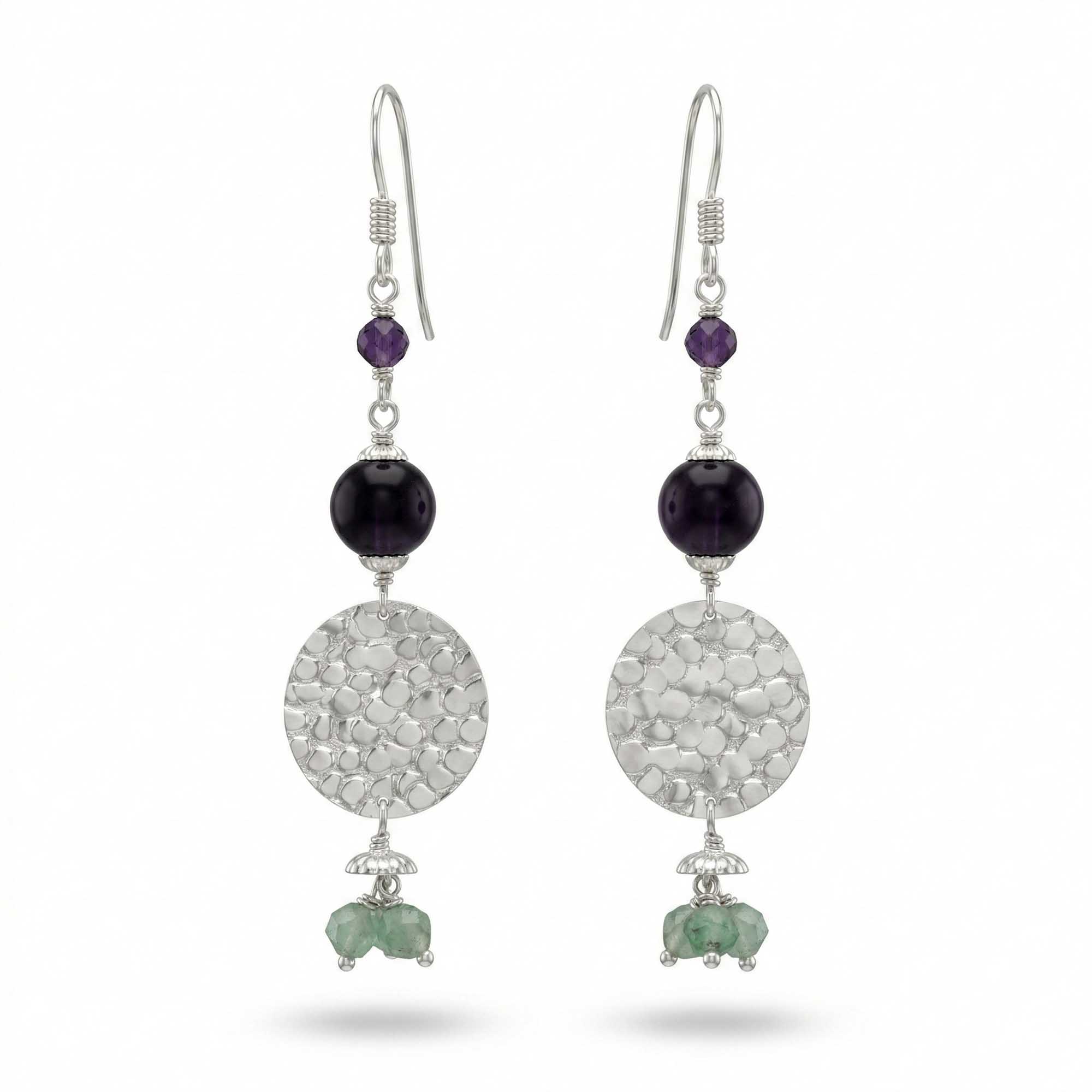 Silver Earrings with Natural Stones (Design K5-116) thumbnail