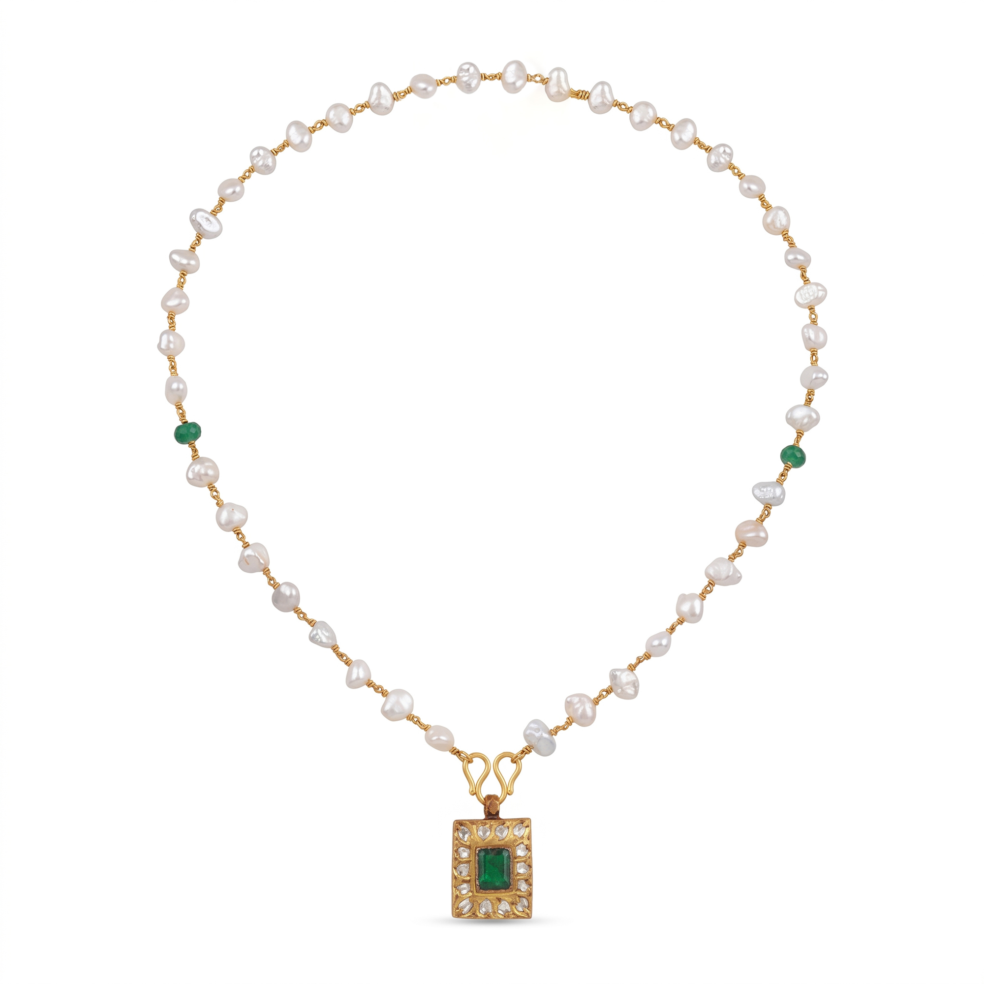 Pearl Antique Necklace in 22K Yellow Gold – 6.73 g thumbnail