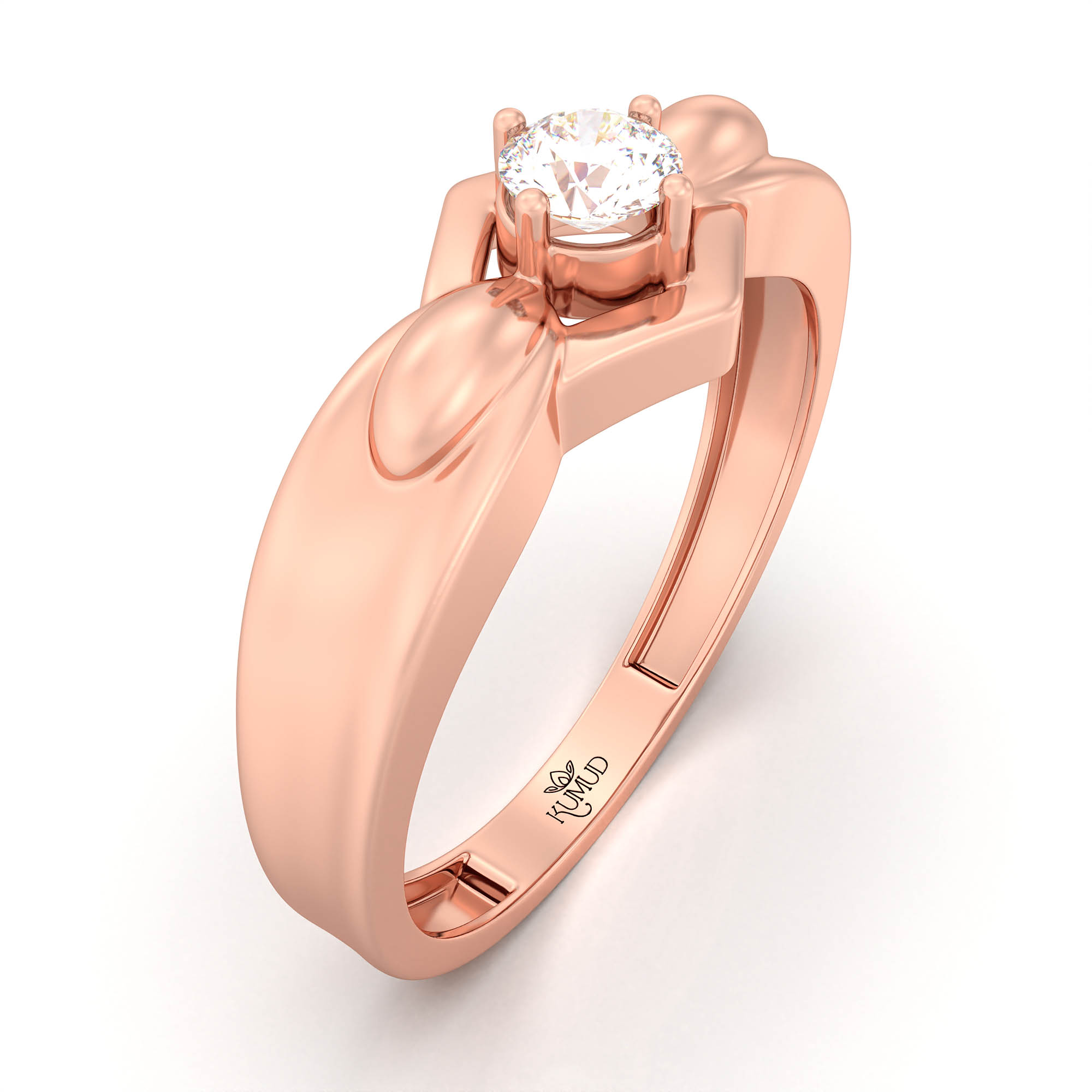 Lab-Grown Diamond Solitaire Ring for Men in 18K Rose Gold – 0.25 Ct Round, 5 g (Design K7-3) thumbnail