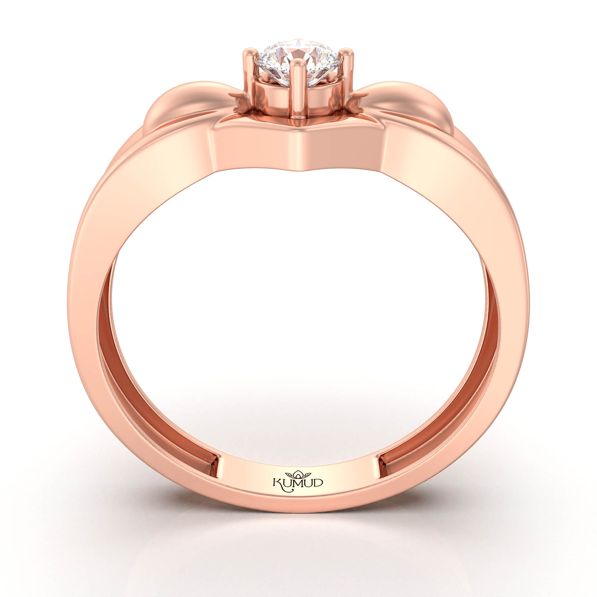 Lab-Grown Diamond Solitaire Ring for Men in 18K Rose Gold – 0.25 Ct Round, 5 g (Design K7-3) thumbnail