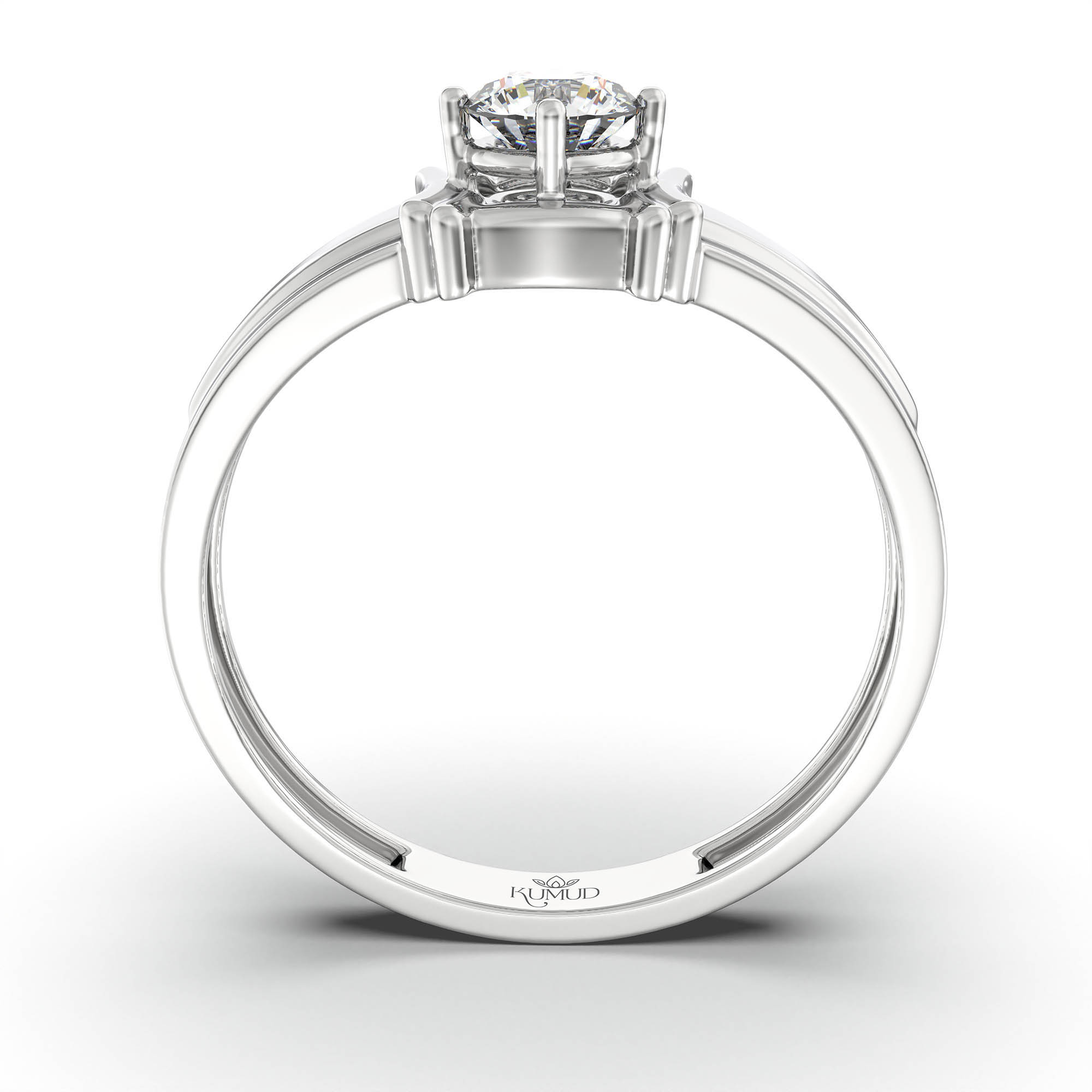 Lab-Grown Diamond Solitaire Ring for Men in 18K White Gold – 0.5 Ct Round, 6 g (Design K8-3-APGAA) thumbnail