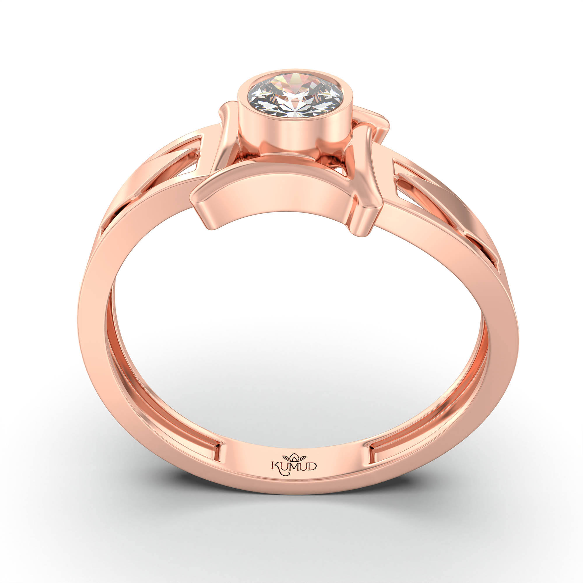 Lab-Grown Diamond Solitaire Ring for Men in 18K Rose Gold – 0.5 Ct Round, 6 g (Design K8-4-BBZAA) thumbnail