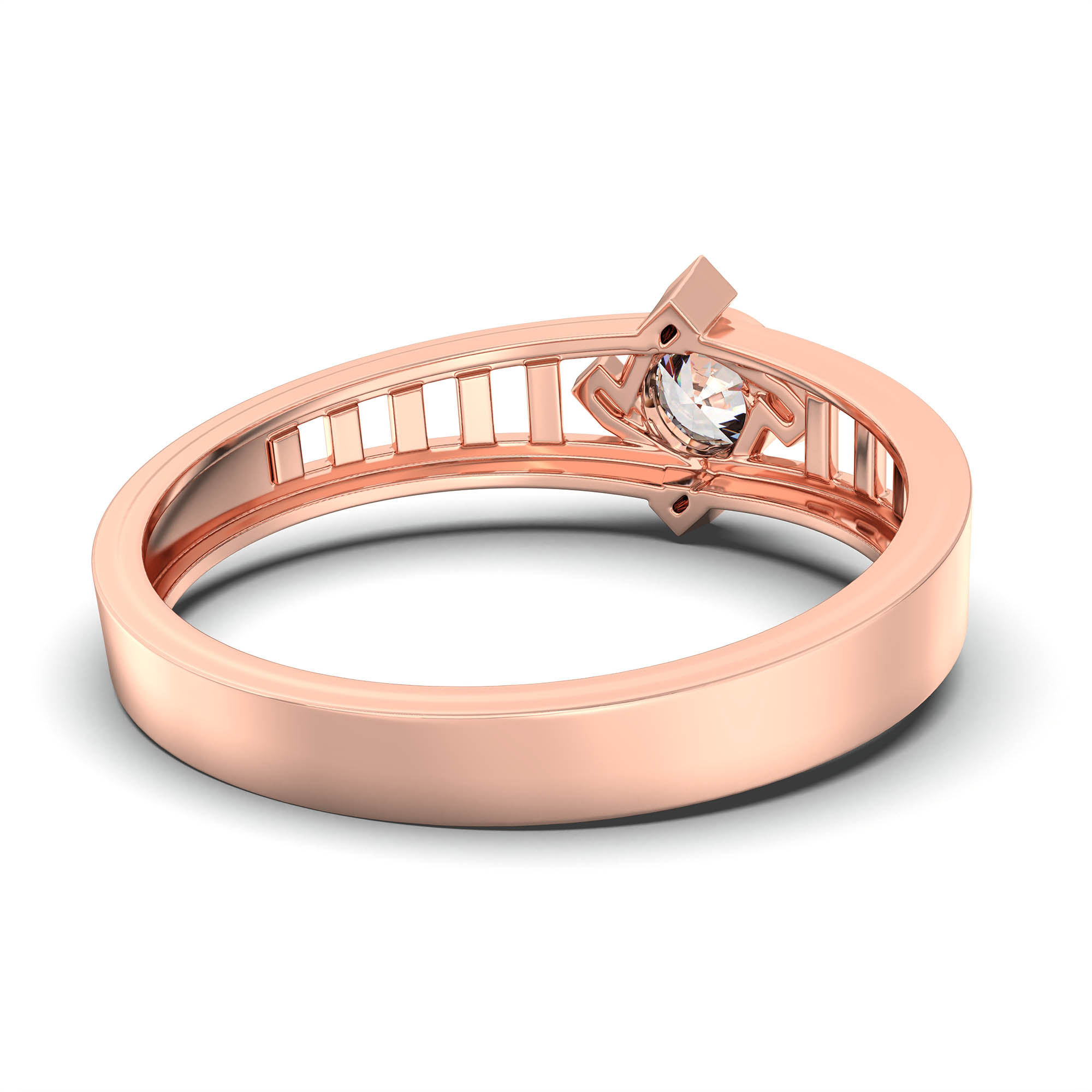Lab-Grown Diamond Solitaire Ring for Men in 18K Rose Gold – 0.5 Ct Round, 6 g (Design K8-5-BBZAA) thumbnail