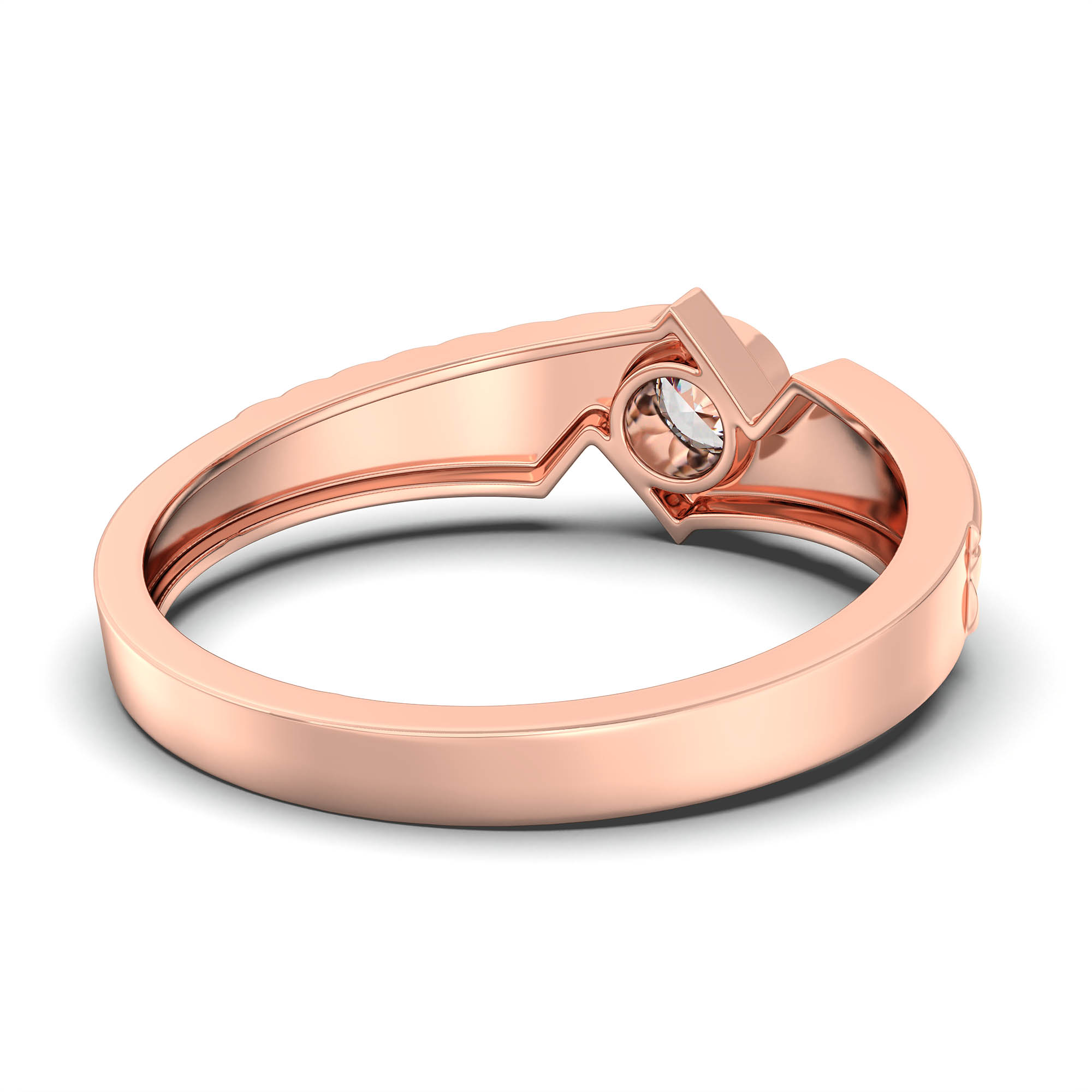 Lab-Grown Diamond Solitaire Ring for Men in 18K Rose Gold – 0.5 Ct Round, 6 g (Design K8-8-BBZAA) thumbnail