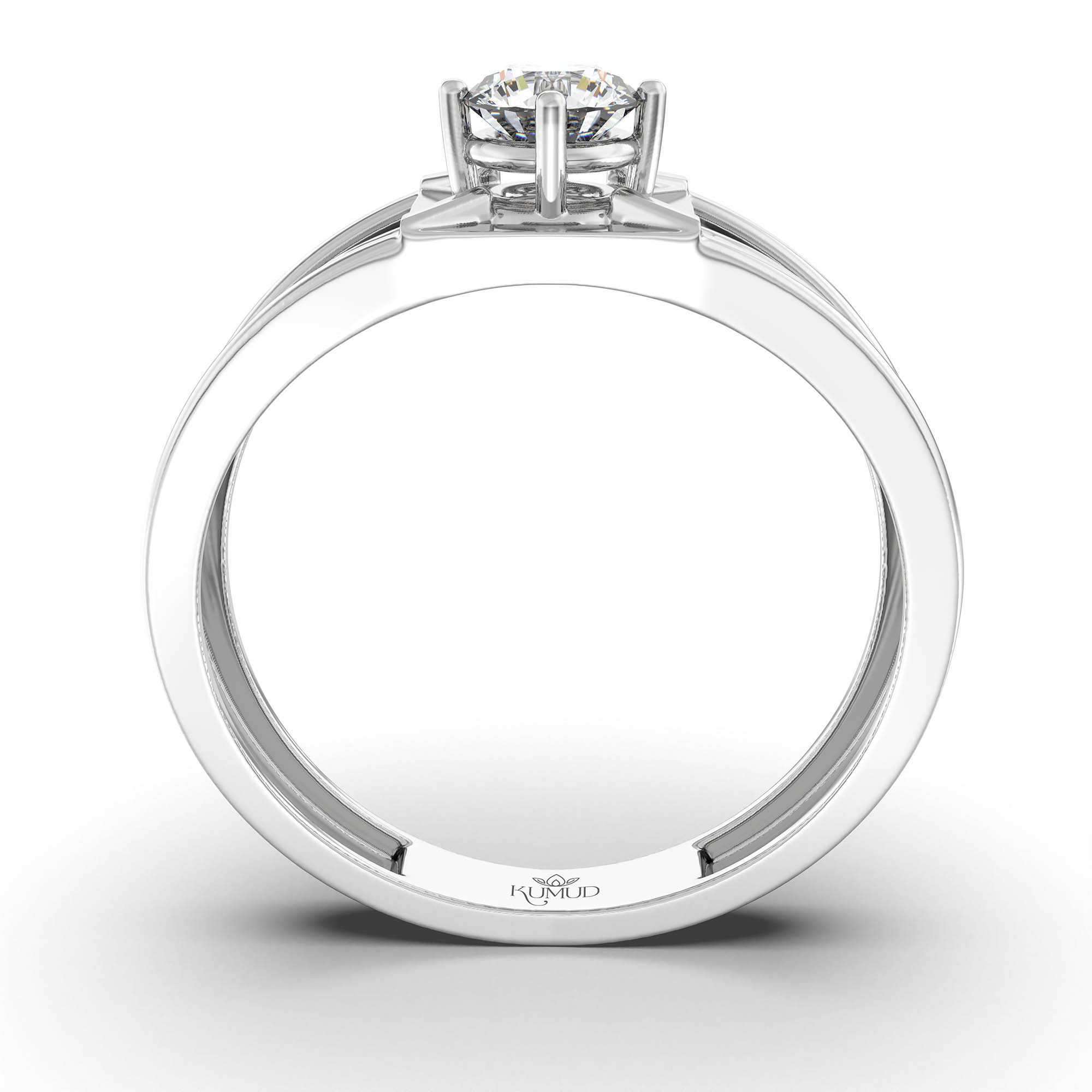 Lab-Grown Diamond Solitaire Ring for Men in 18K White Gold – 0.5 Ct Round, 6 g (Design K8-10-APGAA) thumbnail