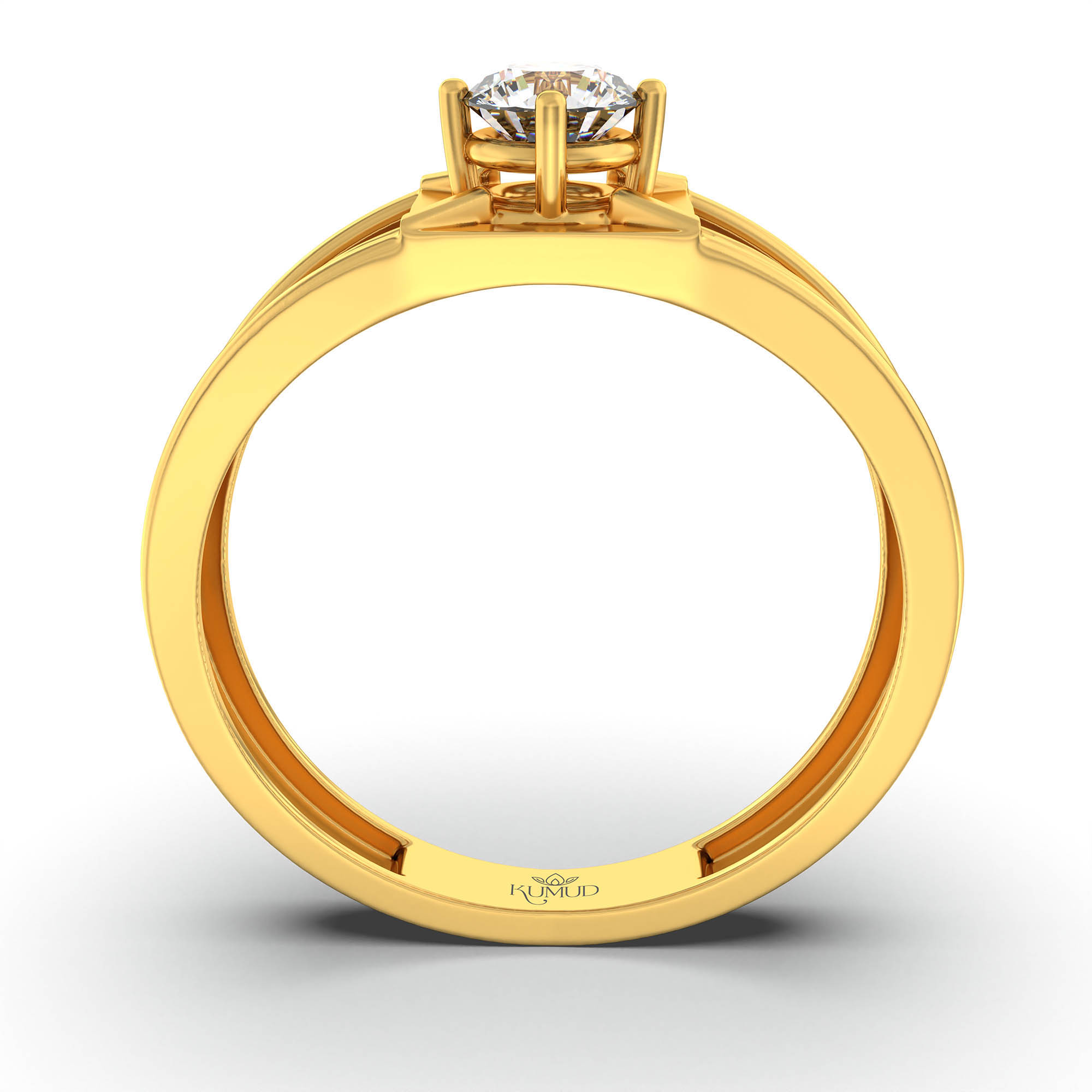 Lab-Grown Diamond Solitaire Ring for Men in 22K Yellow Gold – 0.5 Ct Round, 6 g (Design K8-10-APGAA) thumbnail