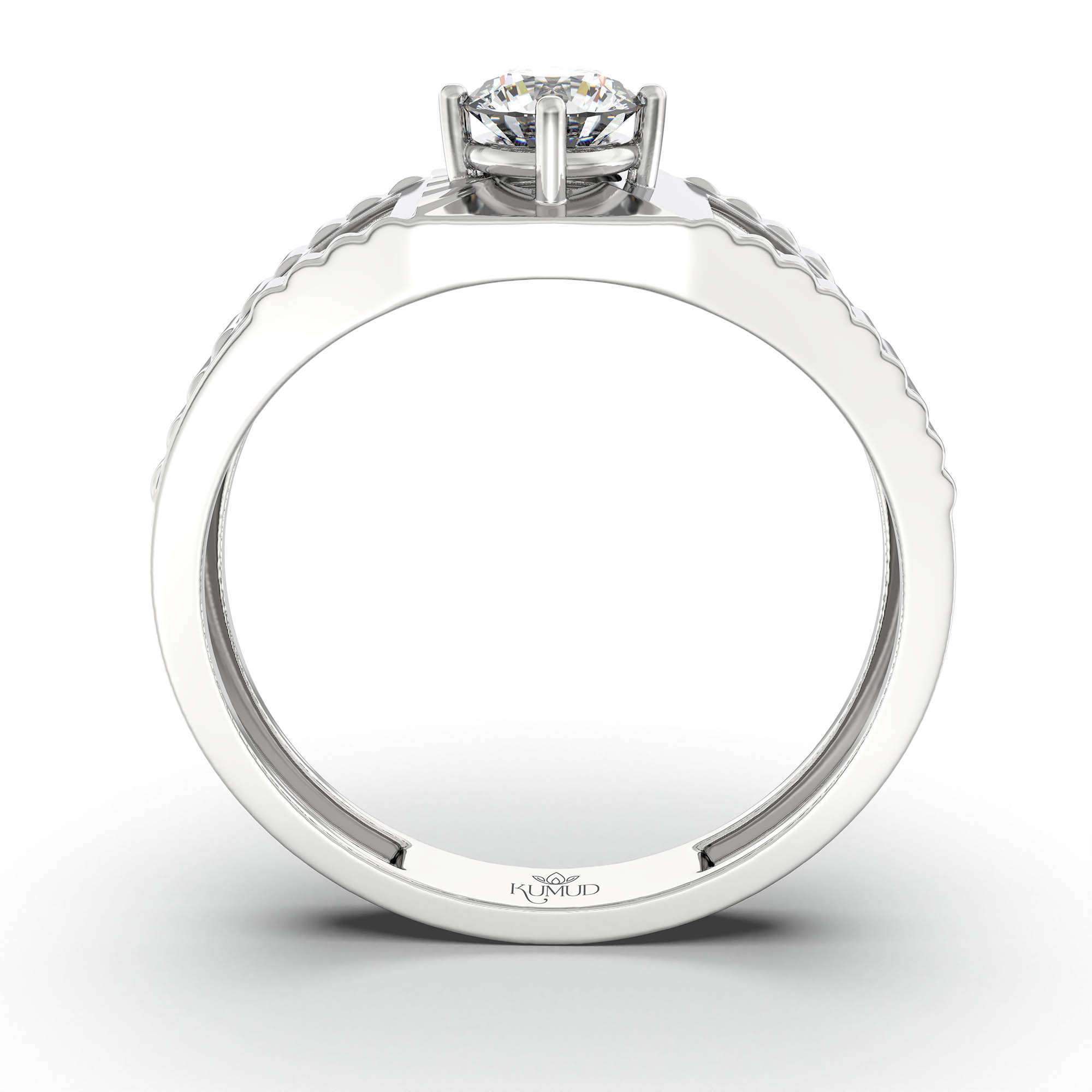 Lab-Grown Diamond Solitaire Ring for Men in 18K White Gold – 0.5 Ct Round, 6 g (Design K8-12-APGAA) thumbnail