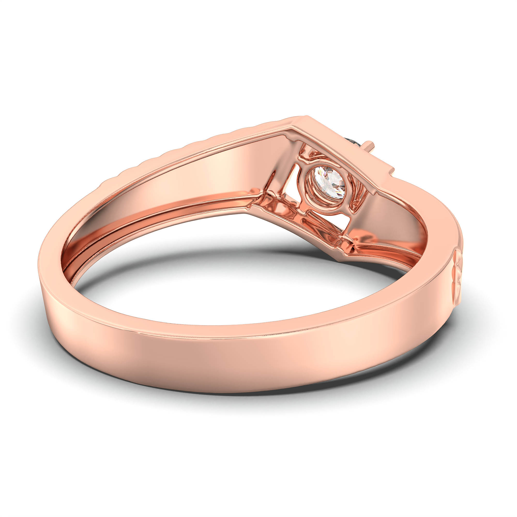 Lab-Grown Diamond Solitaire Ring for Men in 18K Rose Gold – 0.5 Ct Round, 6 g (Design K8-20-APGAA) thumbnail