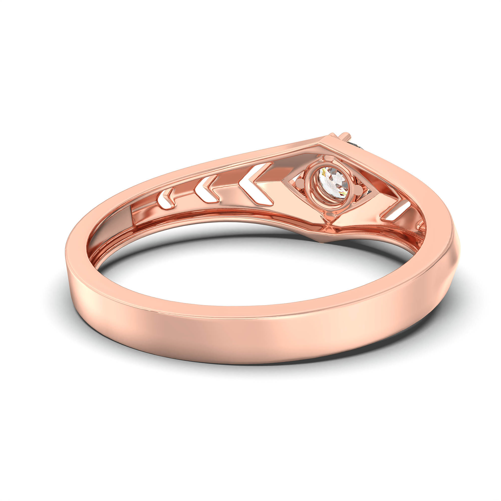 Lab-Grown Diamond Solitaire Ring for Men in 18K Rose Gold – 0.5 Ct Round, 6 g (Design K8-22-APGAA) thumbnail