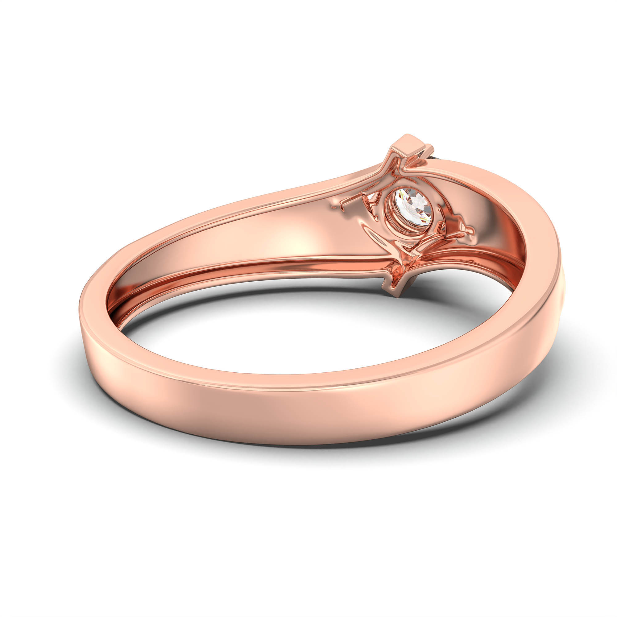 Lab-Grown Diamond Solitaire Ring for Men in 18K Rose Gold – 0.5 Ct Round, 6 g (Design K8-23-APGAA) thumbnail