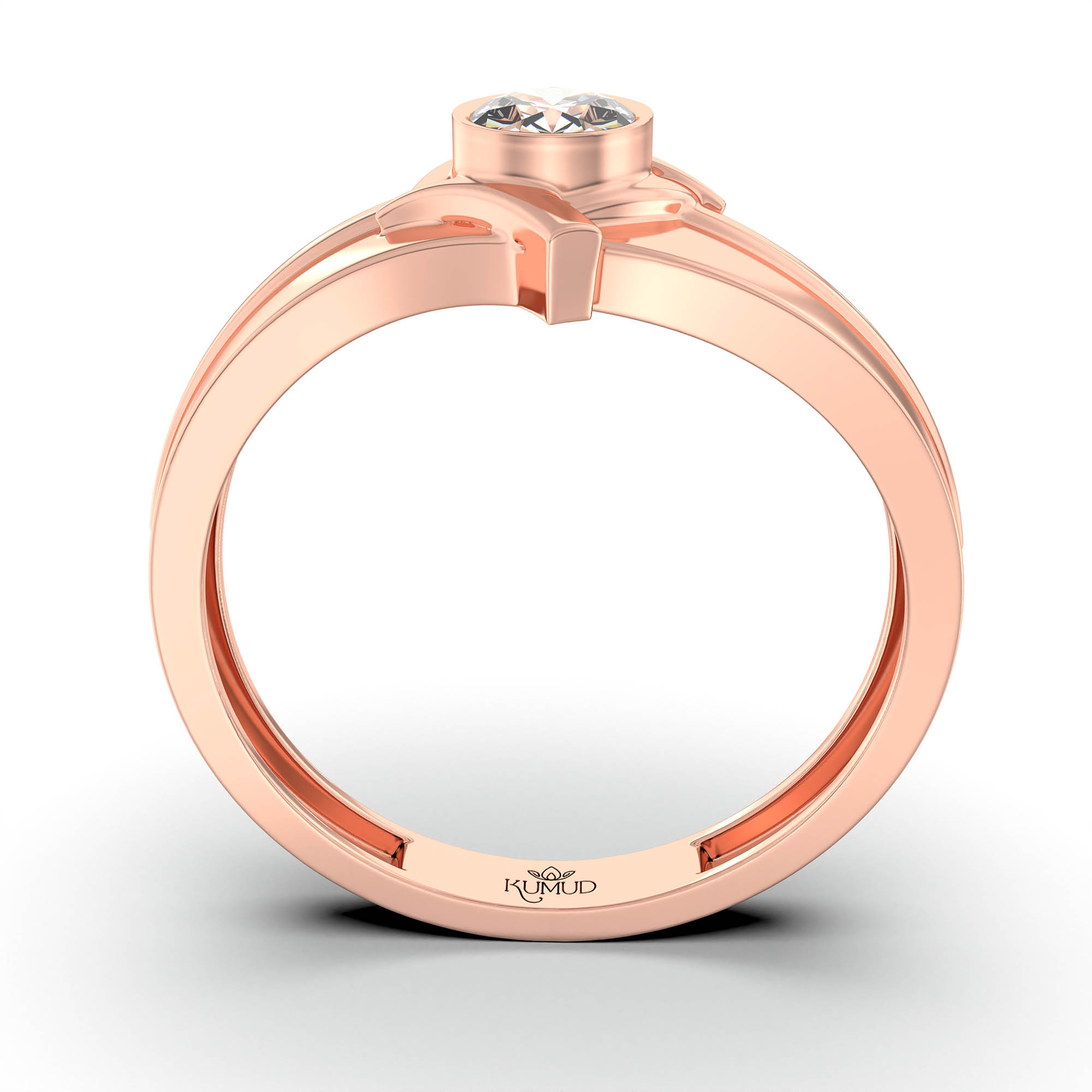 Lab-Grown Diamond Solitaire Ring for Men in 18K Rose Gold – 0.5 Ct Round, 6 g (Design K8-23-BBZAA) thumbnail