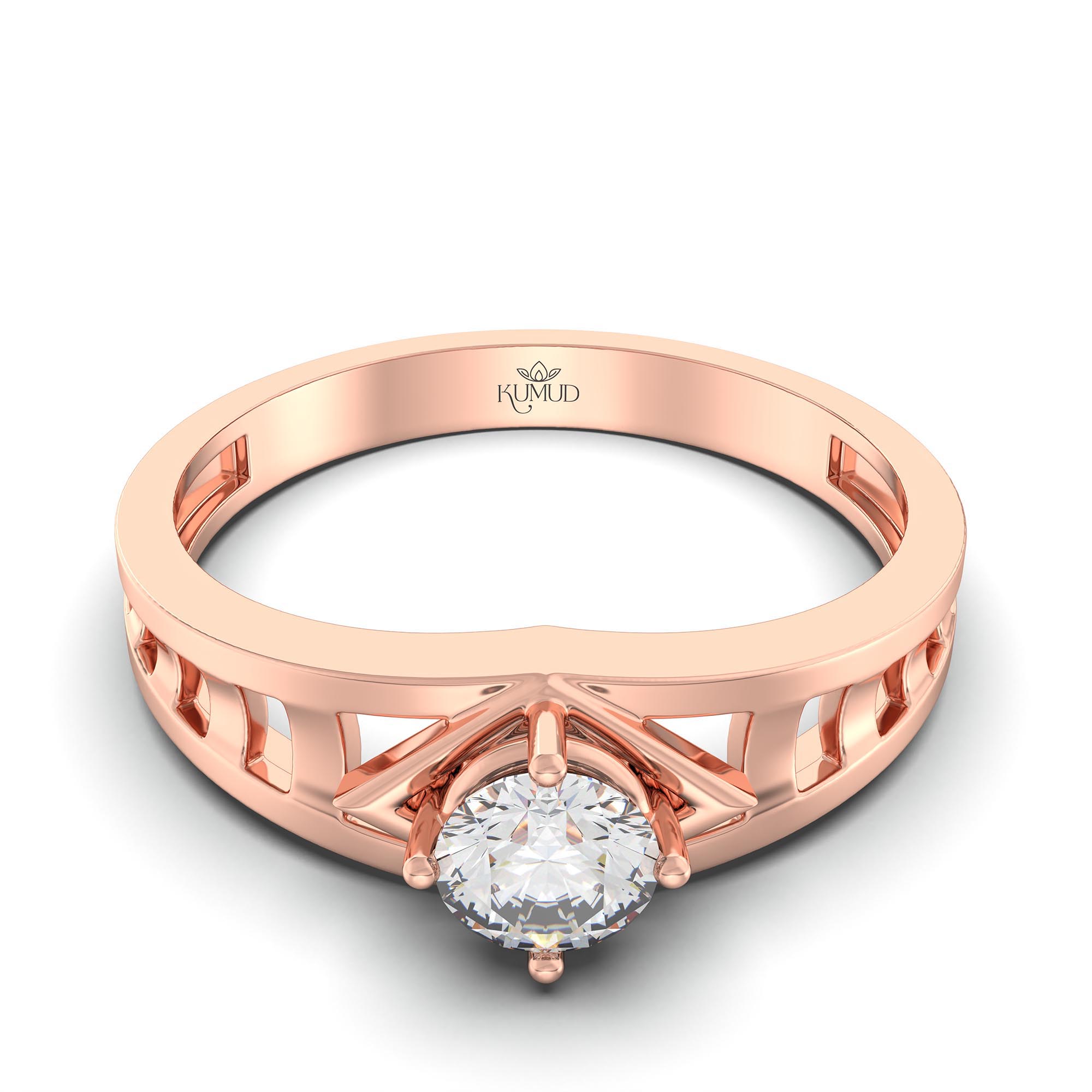 Lab-Grown Diamond Solitaire Ring for Men in 18K Rose Gold – 0.5 Ct Round, 6 g (Design K8-33-APGAA) thumbnail