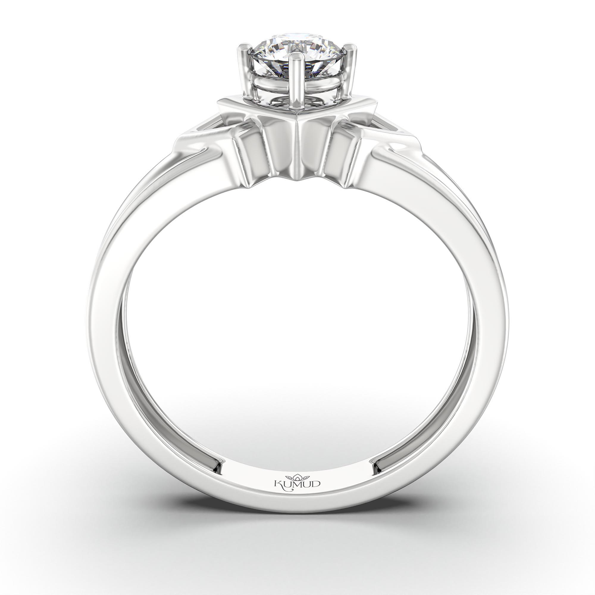 Lab-Grown Diamond Solitaire Ring for Men in 18K White Gold – 0.5 Ct Round, 6 g (Design K8-35-APGAA) thumbnail