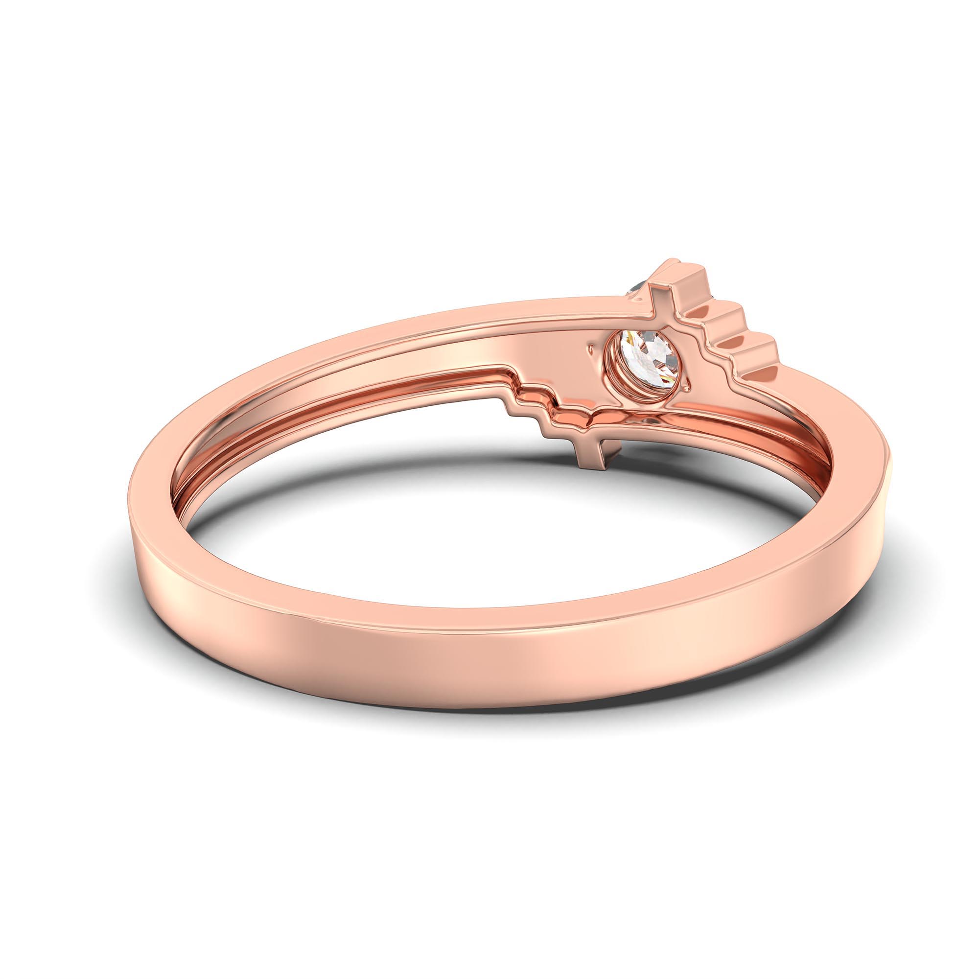 Lab-Grown Diamond Solitaire Ring for Men in 18K Rose Gold – 0.5 Ct Round, 6 g (Design K8-37-APGAA) thumbnail