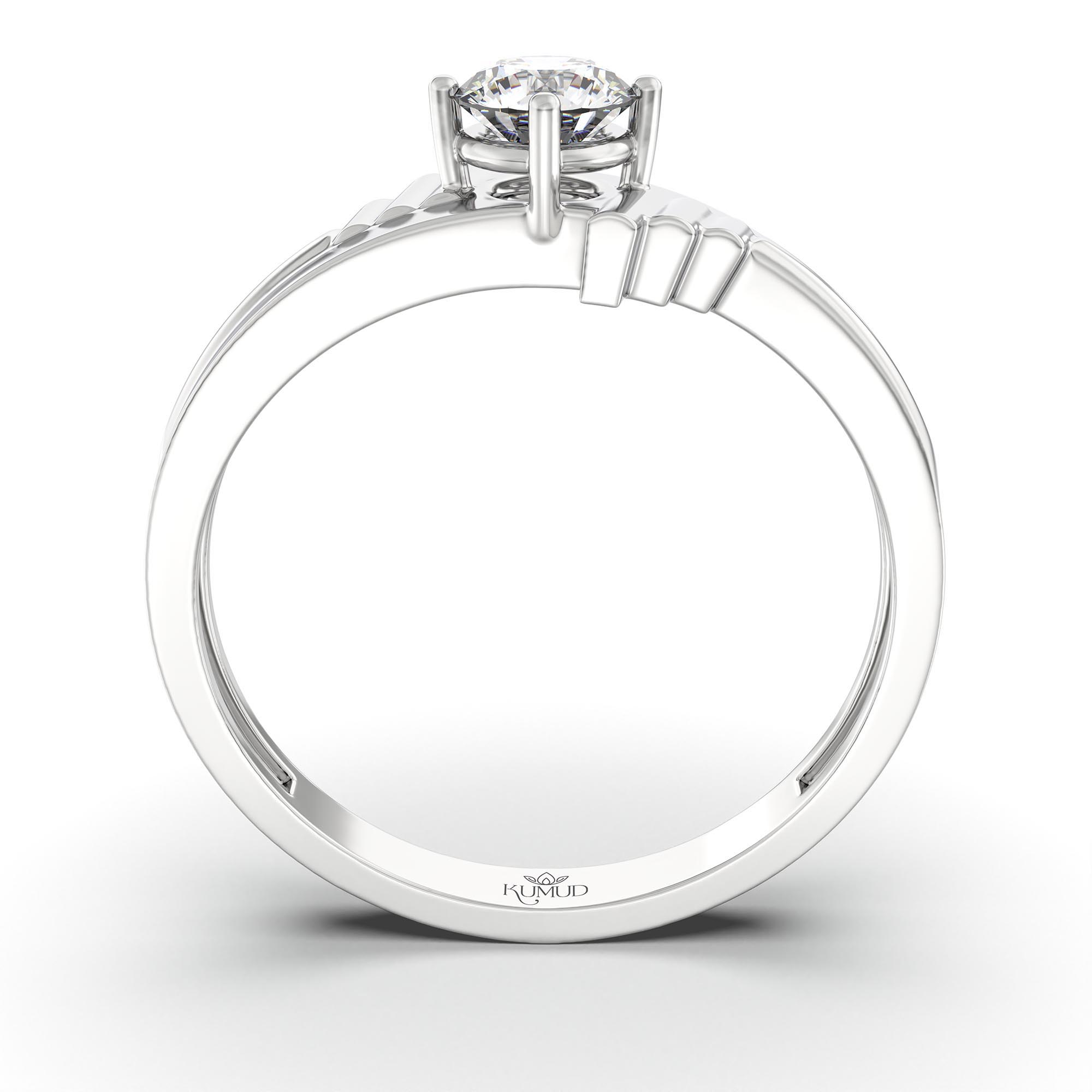 Lab-Grown Diamond Solitaire Ring for Men in 18K White Gold – 0.5 Ct Round, 6 g (Design K8-37-APGAA) thumbnail