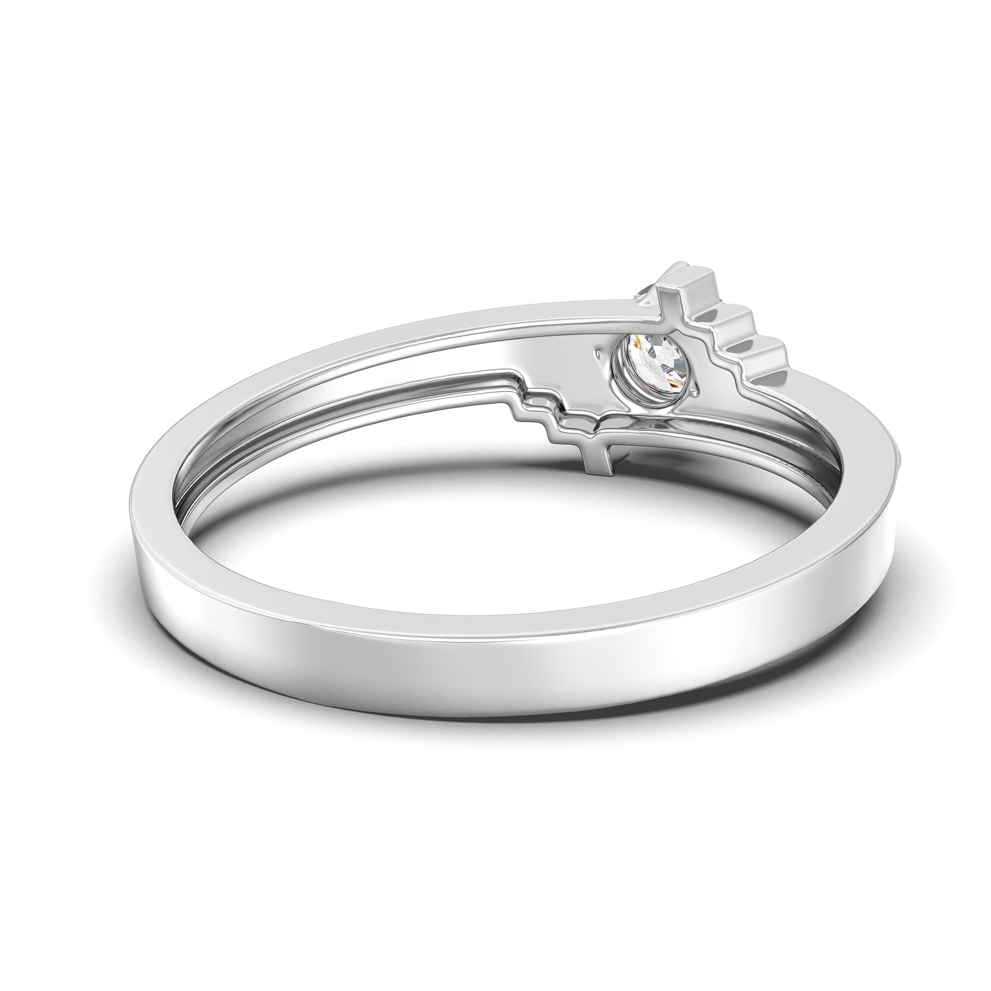 Lab-Grown Diamond Solitaire Ring for Men in 18K White Gold – 0.5 Ct Round, 6 g (Design K8-37-APGAA) thumbnail