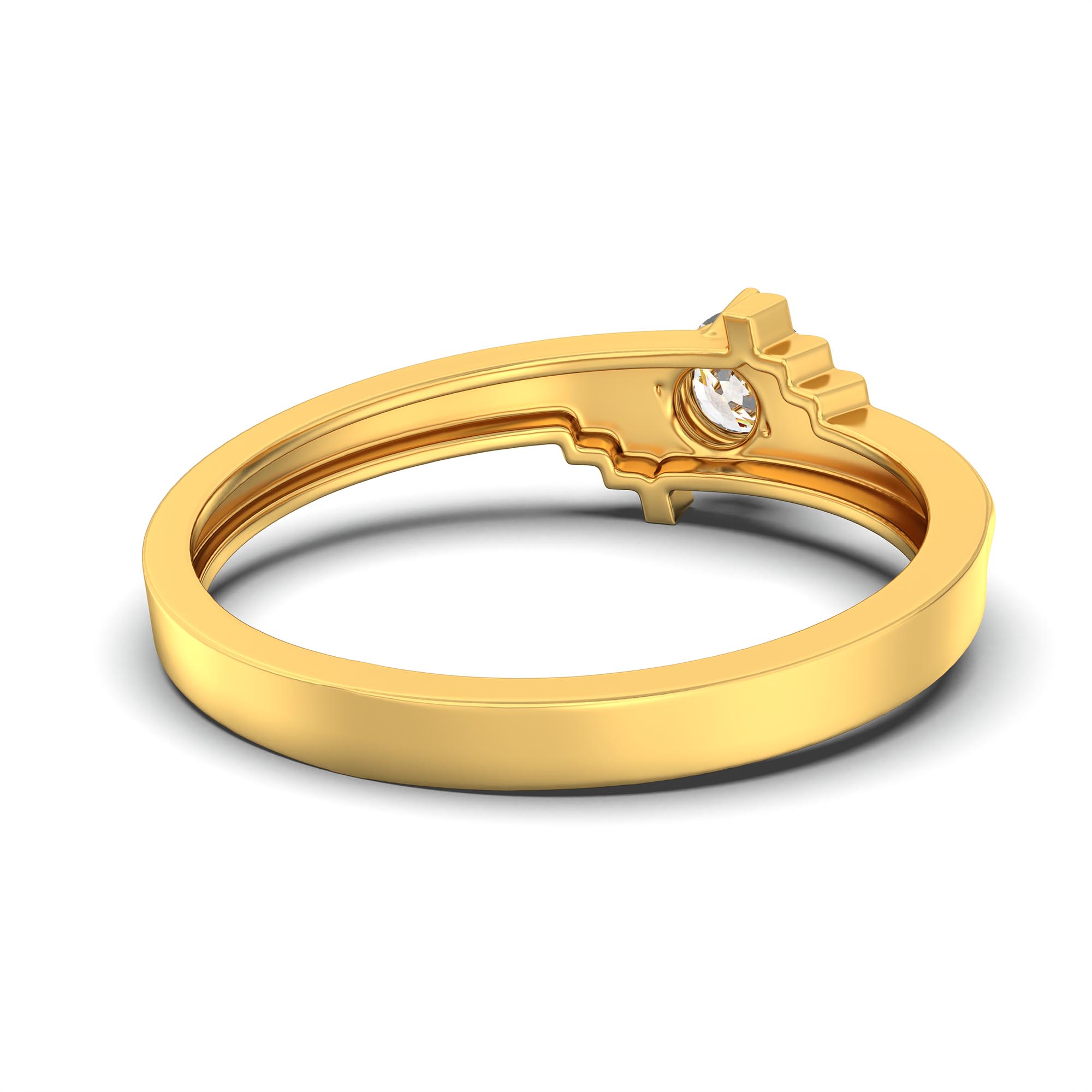 Lab-Grown Diamond Solitaire Ring for Men in 22K Yellow Gold – 0.5 Ct Round, 6 g (Design K8-37-APGAA) thumbnail