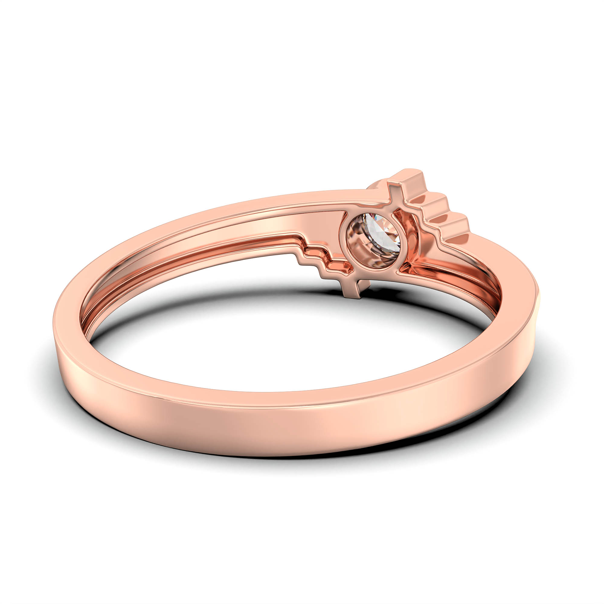 Lab-Grown Diamond Solitaire Ring for Men in 18K Rose Gold – 0.5 Ct Round, 6 g (Design K8-37-BBZAA) thumbnail