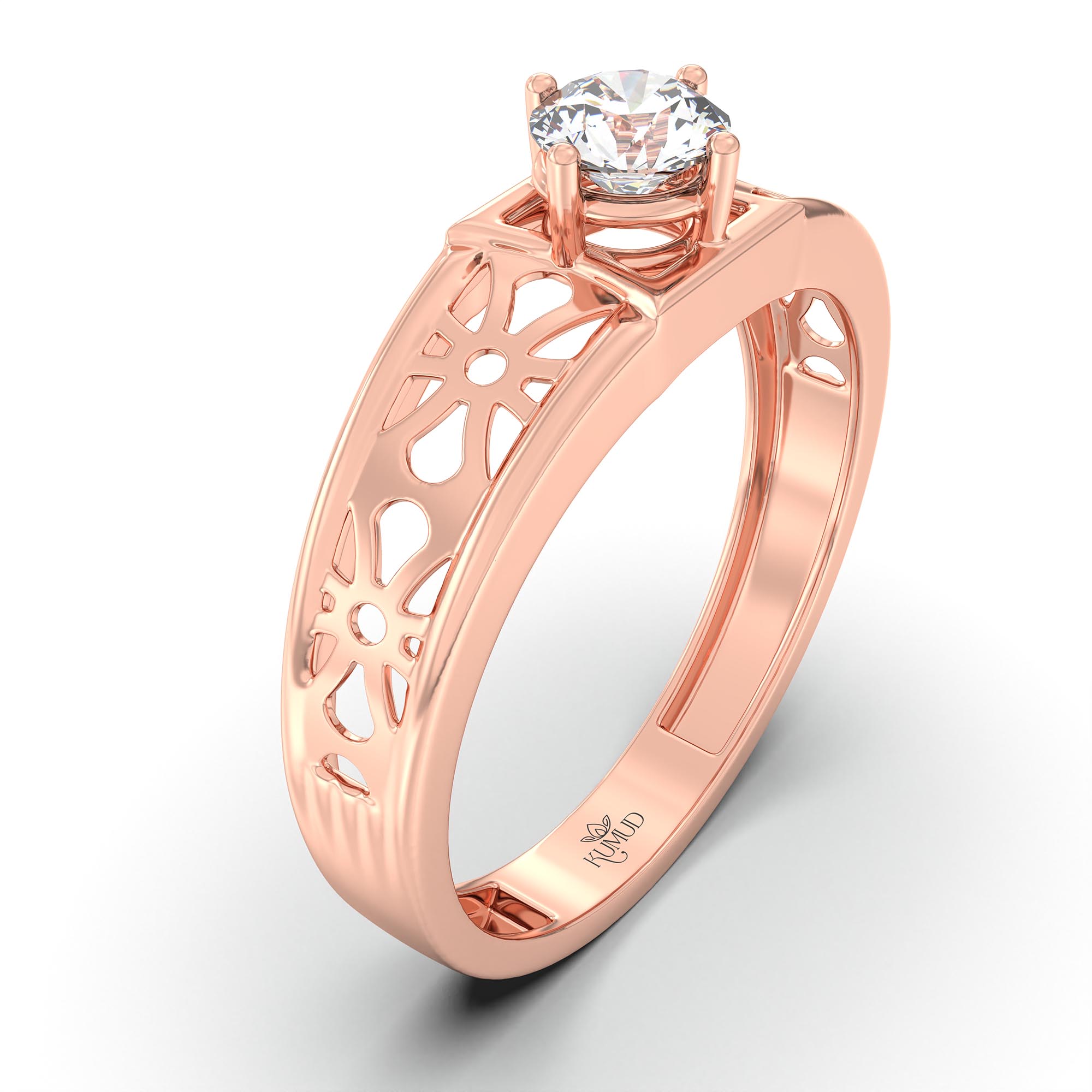 Lab-Grown Diamond Solitaire Ring for Men in 18K Rose Gold – 0.5 Ct Round, 6 g (Design K8-39-APGAA) thumbnail