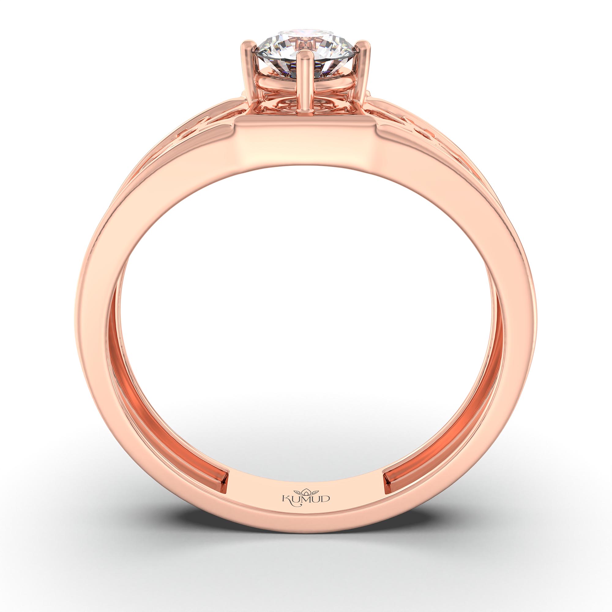 Lab-Grown Diamond Solitaire Ring for Men in 18K Rose Gold – 0.5 Ct Round, 6 g (Design K8-39-APGAA) thumbnail