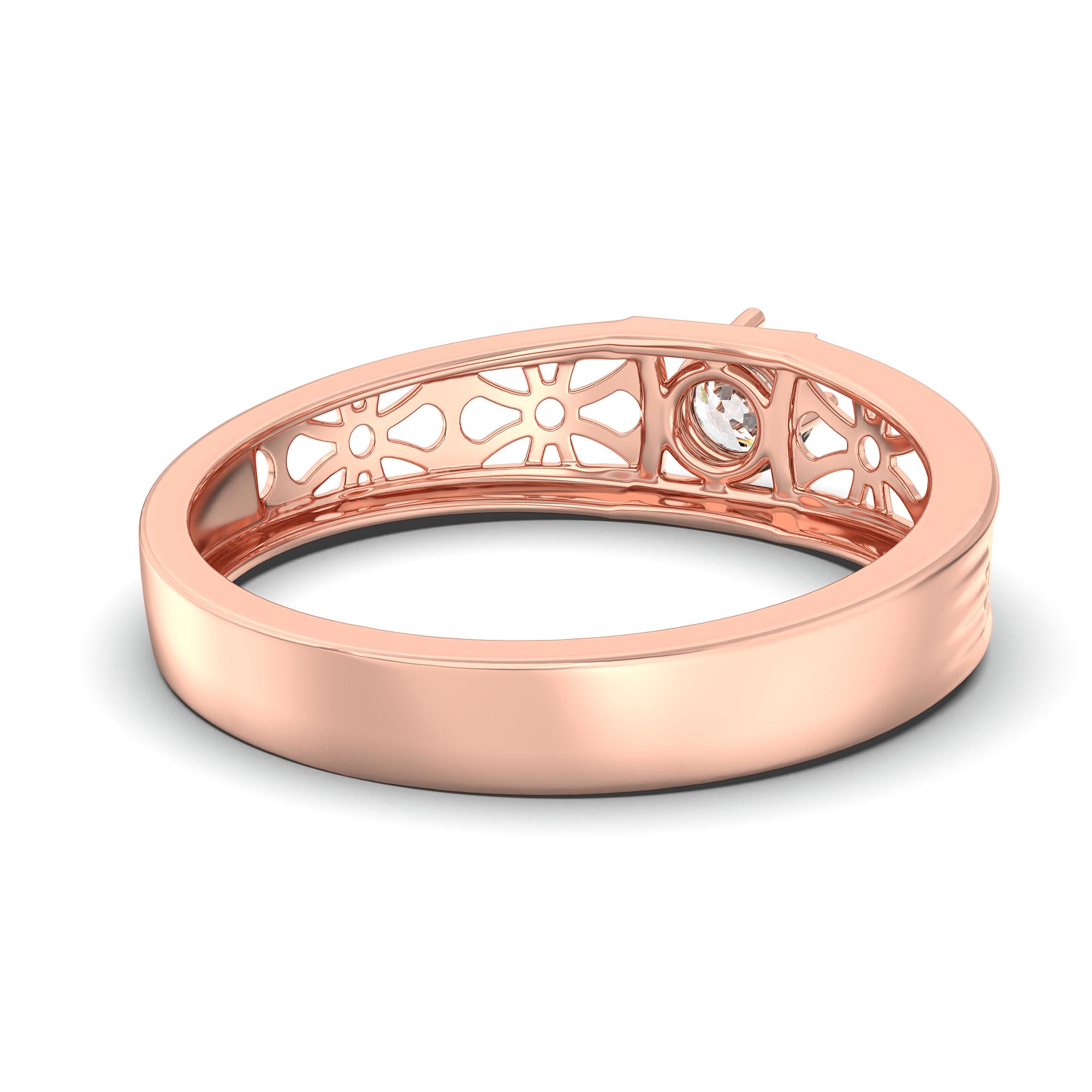 Lab-Grown Diamond Solitaire Ring for Men in 18K Rose Gold – 0.5 Ct Round, 6 g (Design K8-39-APGAA) thumbnail