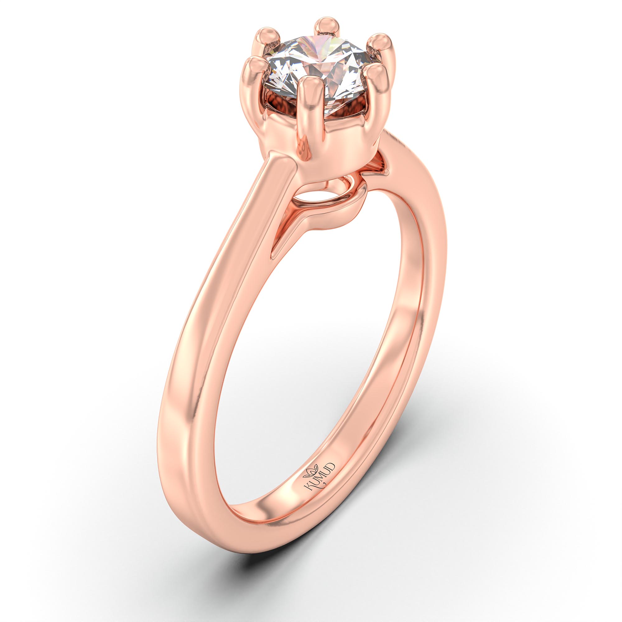 Lab-Grown Diamond Solitaire Ring for Women in 18K Rose Gold – 0.5 Ct Round, 5 g (Design K9-1-APGAA) thumbnail