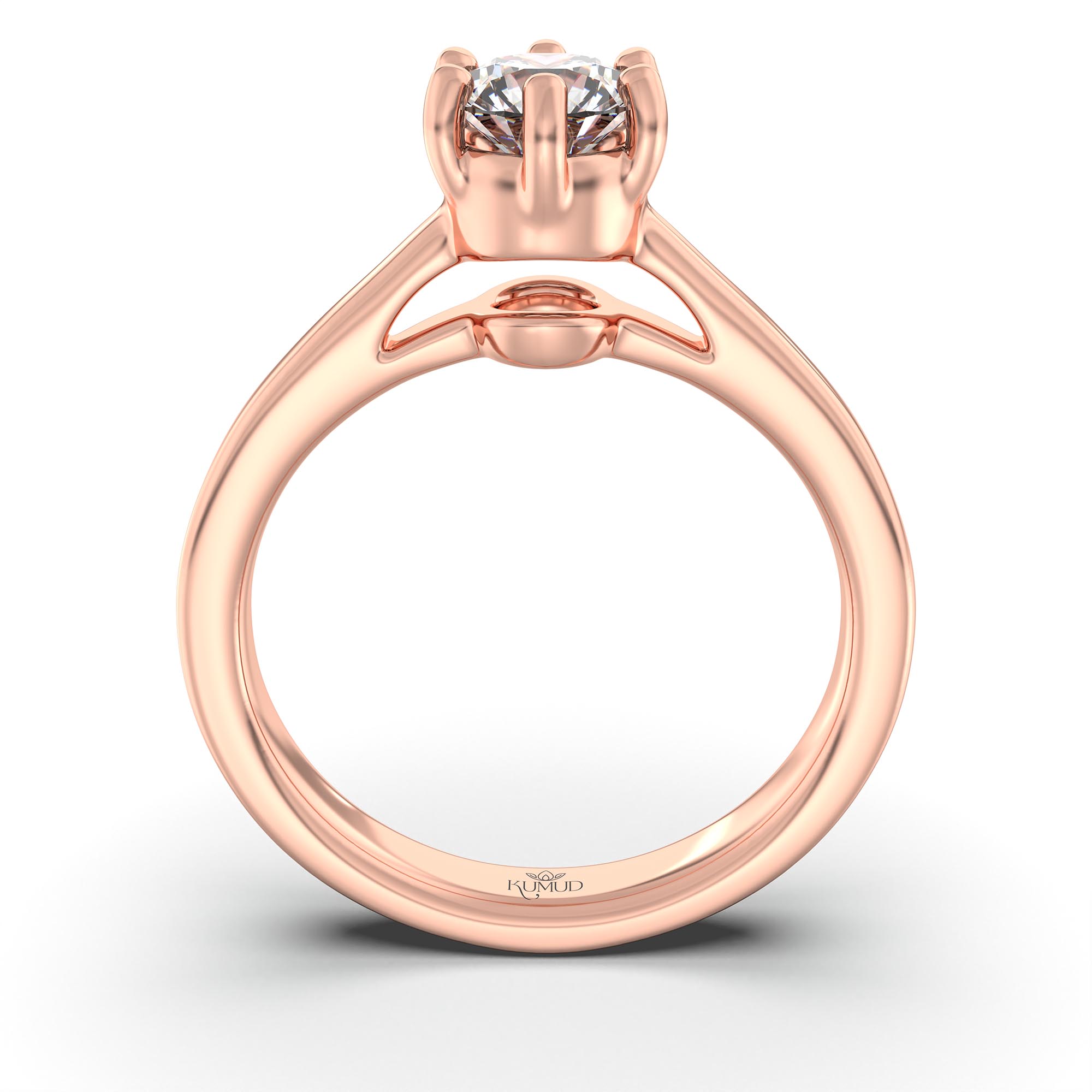 Lab-Grown Diamond Solitaire Ring for Women in 18K Rose Gold – 0.5 Ct Round, 5 g (Design K9-1-APGAA) thumbnail