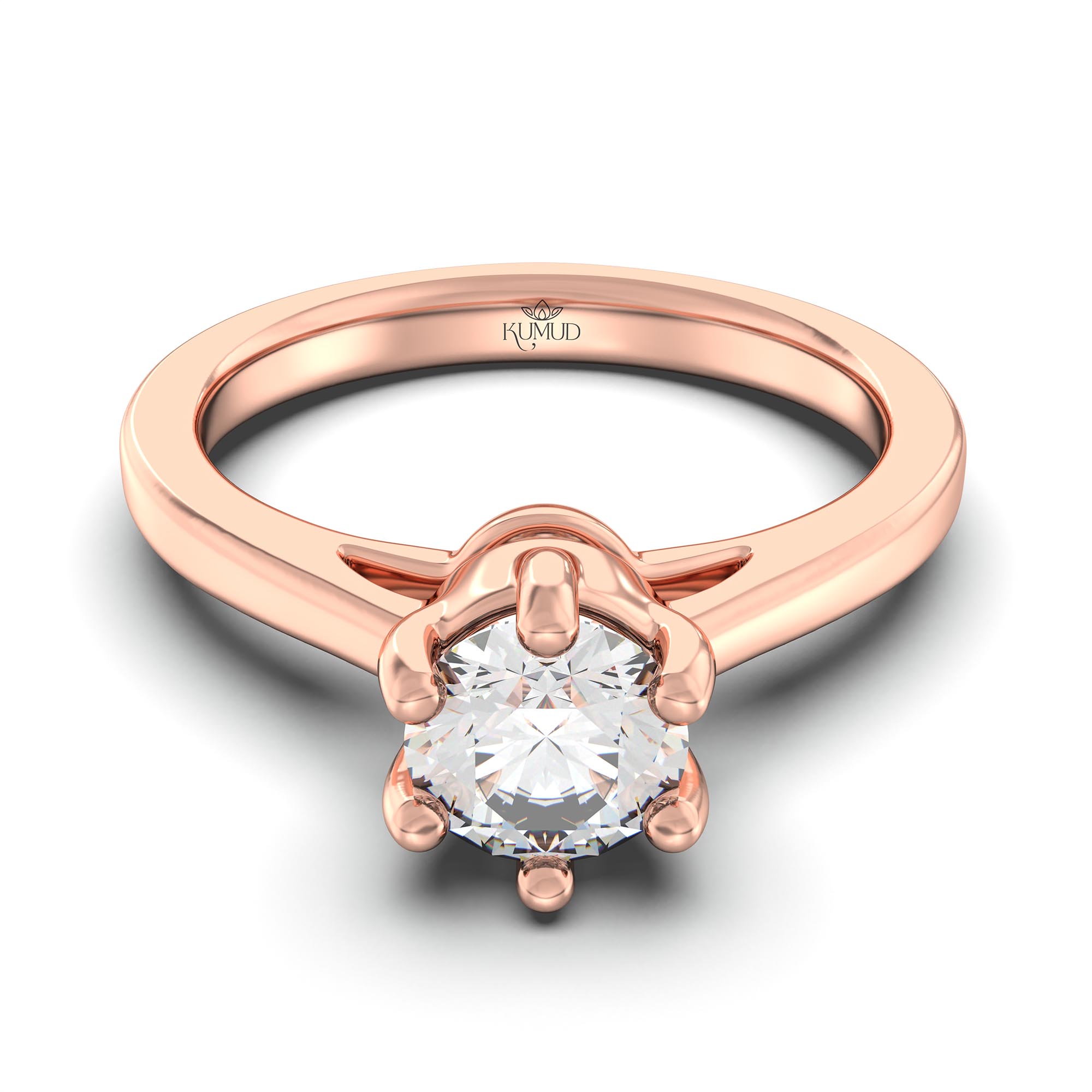 Lab-Grown Diamond Solitaire Ring for Women in 18K Rose Gold – 0.5 Ct Round, 5 g (Design K9-1-APGAA) thumbnail