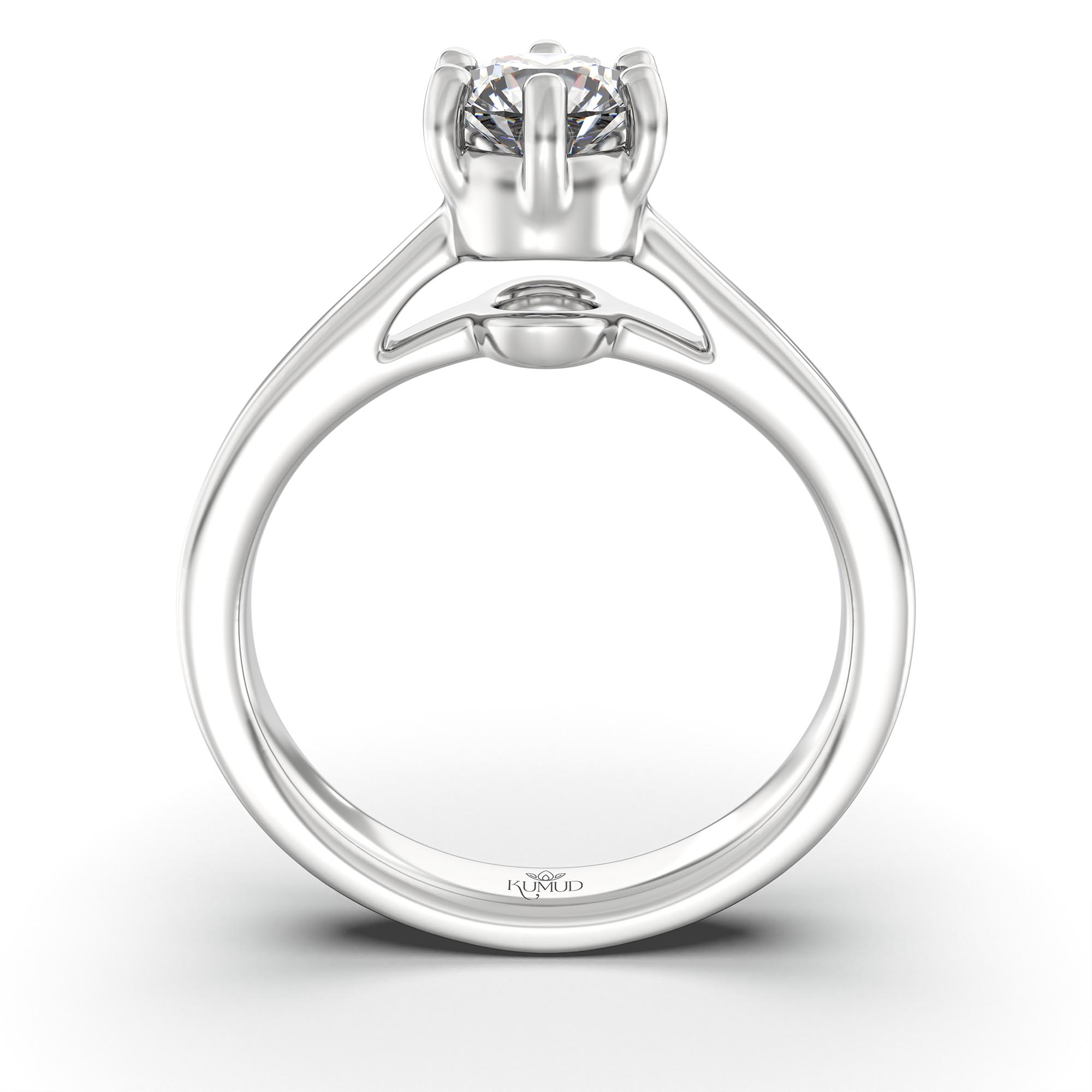 Lab-Grown Diamond Solitaire Ring for Women in 18K White Gold – 0.5 Ct Round, 5 g (Design K9-1-APGAA) thumbnail