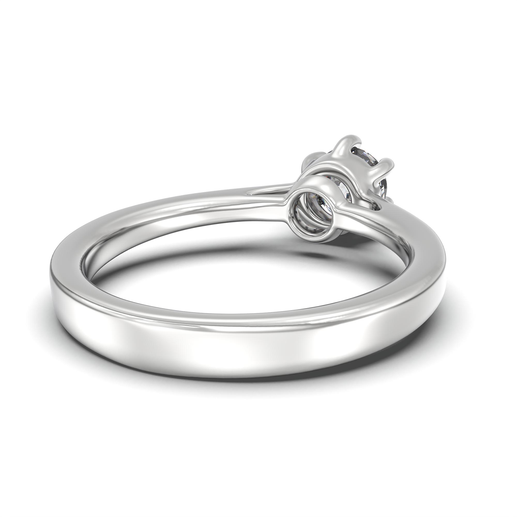 Lab-Grown Diamond Solitaire Ring for Women in 18K White Gold – 0.5 Ct Round, 5 g (Design K9-1-APGAA) thumbnail